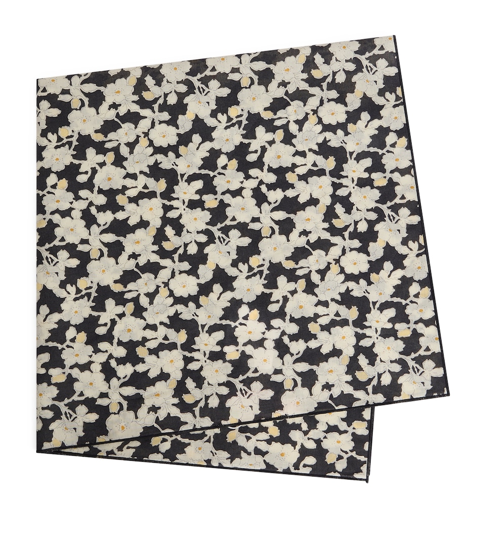 Cotton Floral Print Scarf