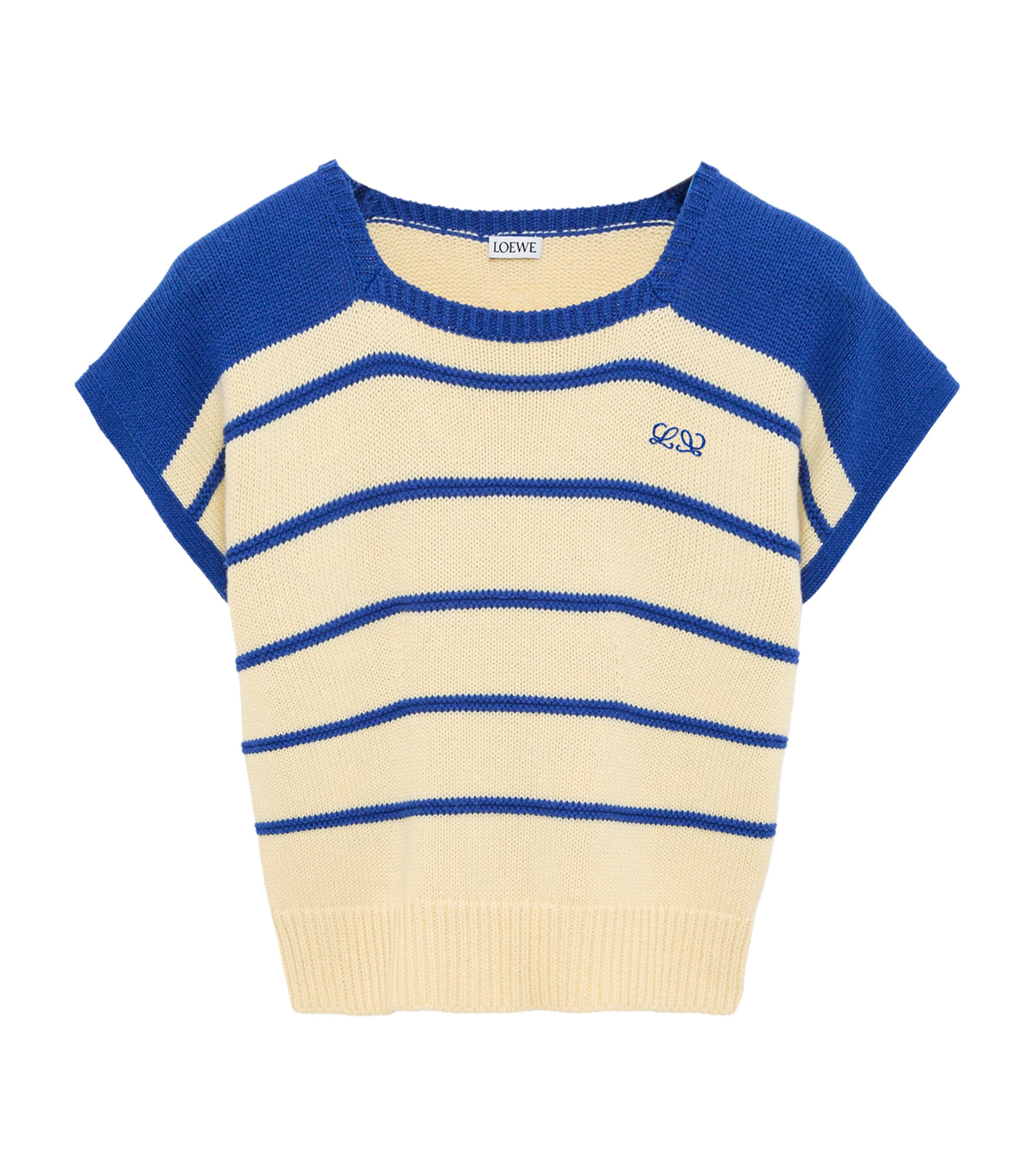 LOEWE Womens Cotton-Wool Stripe Sweater Yellow/blue