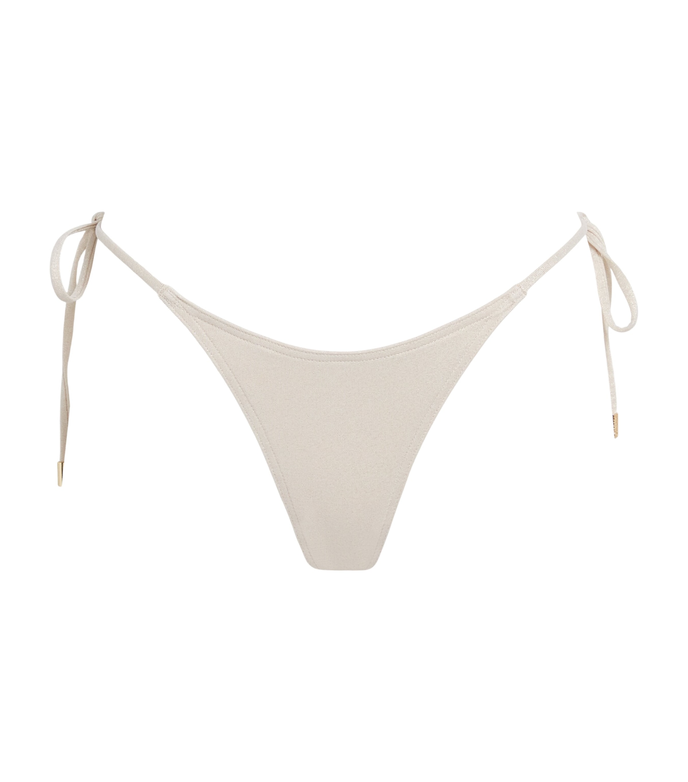 Melissa Odabash Womens Metallic Girona Bikini Bottoms Champagne