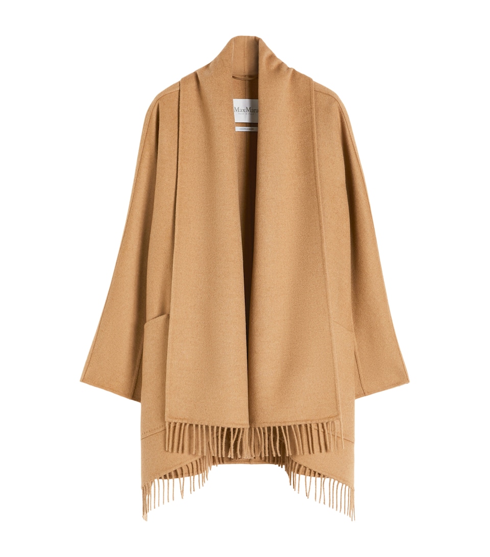 Camel Wool Cardigan Coat