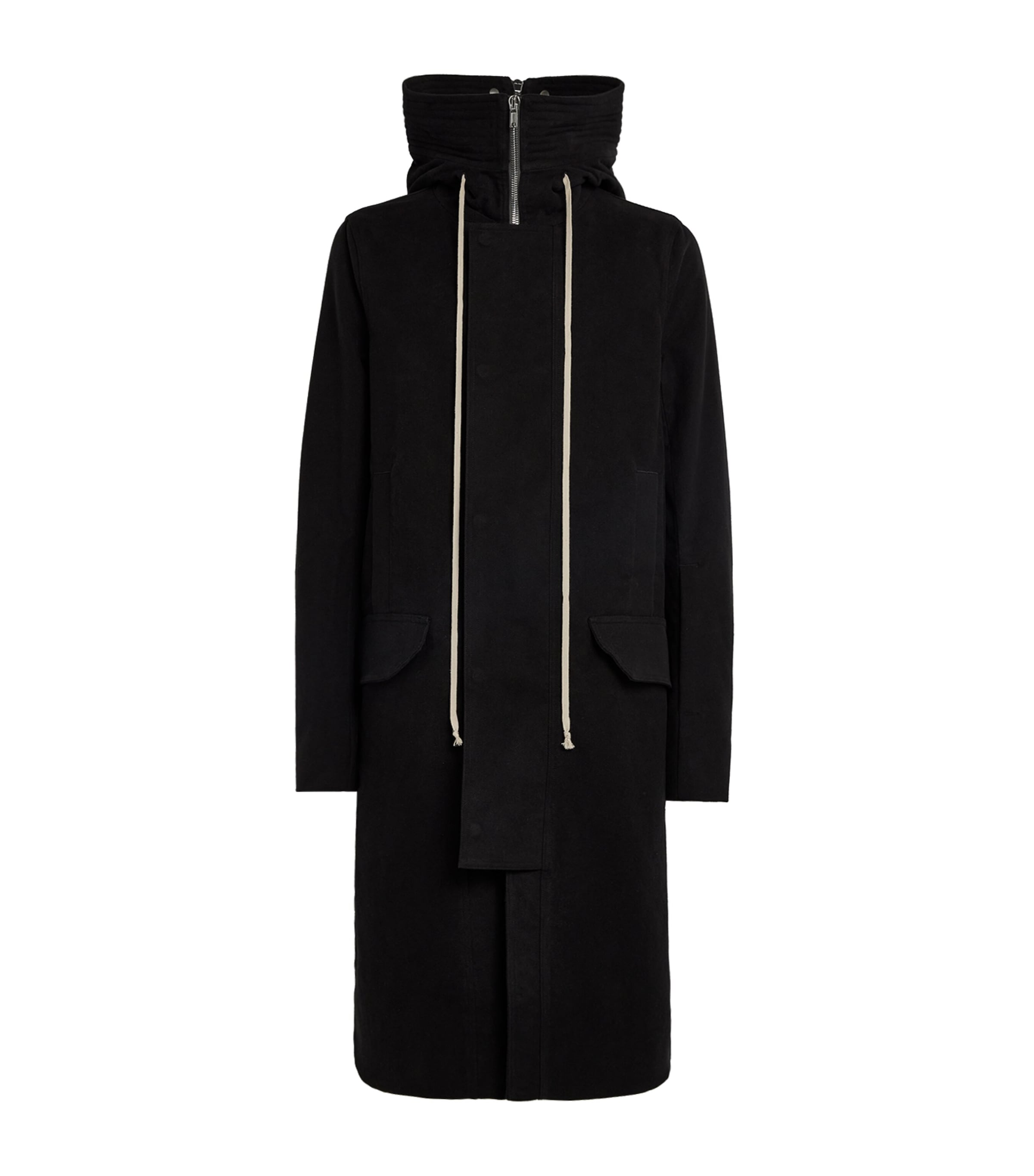 Rick Owens Mens Longline Padded Megaparka Coat Black