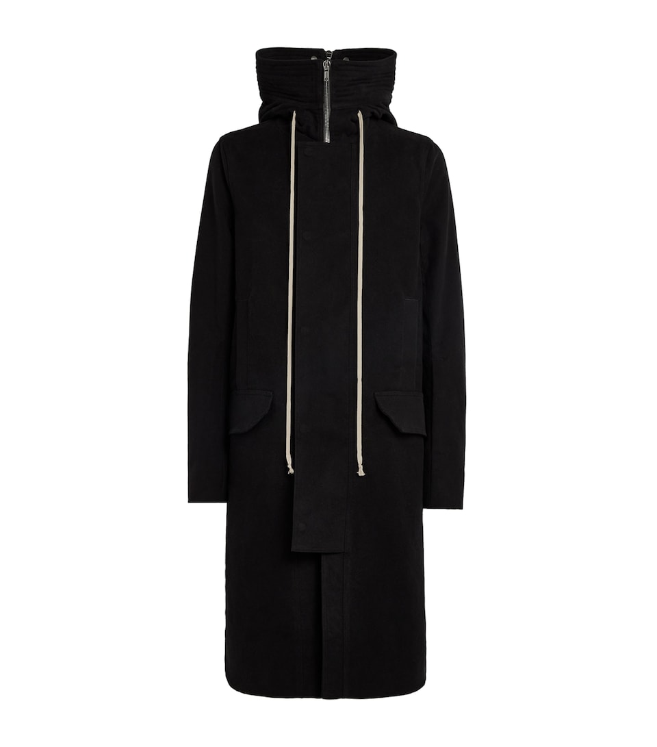 Rick Owens Mens Longline Padded Megaparka Coat Black