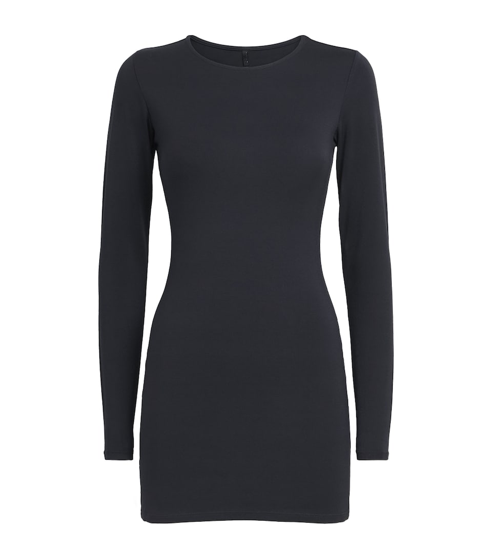 Smooth Layers Crew-Neck Mini Dress