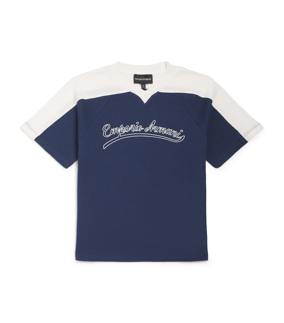 Two-Tone Logo Embroidered T-Shirt (4-14 Years)