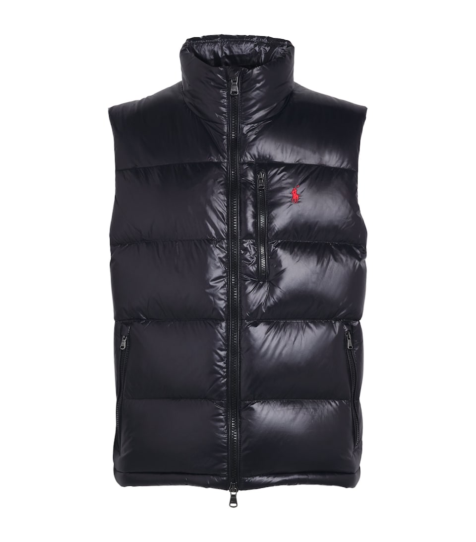 Polo Ralph Lauren Mens Gorham Down Gilet Polo Black Glossy