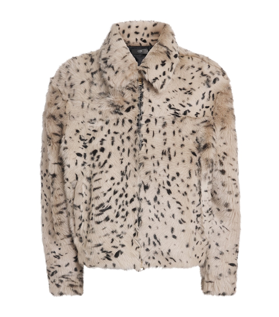 Faux Fur Deer Leather Jacket
