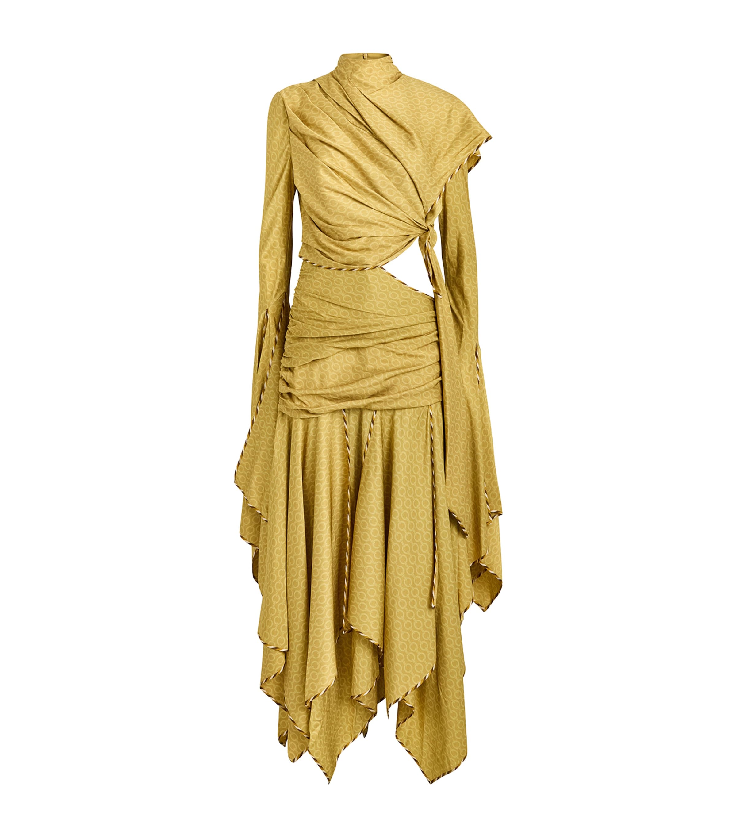 Zimmermann Womens Stretch-Silk Valiant Handkerchief Maxi Dress Chain Print