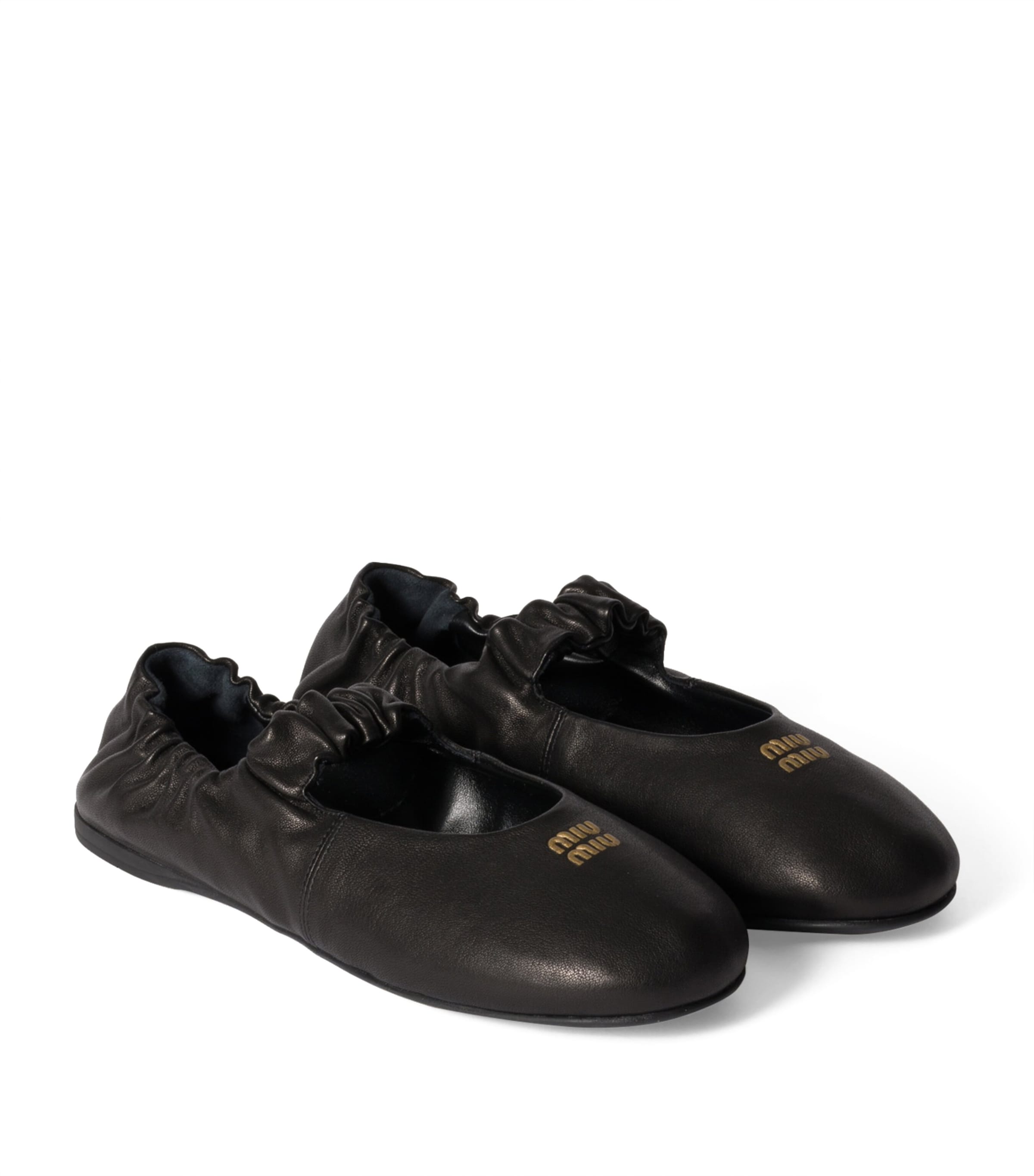 Miu Miu Nappa Leather Ruches Fisherman Sandals | Harrods UK
