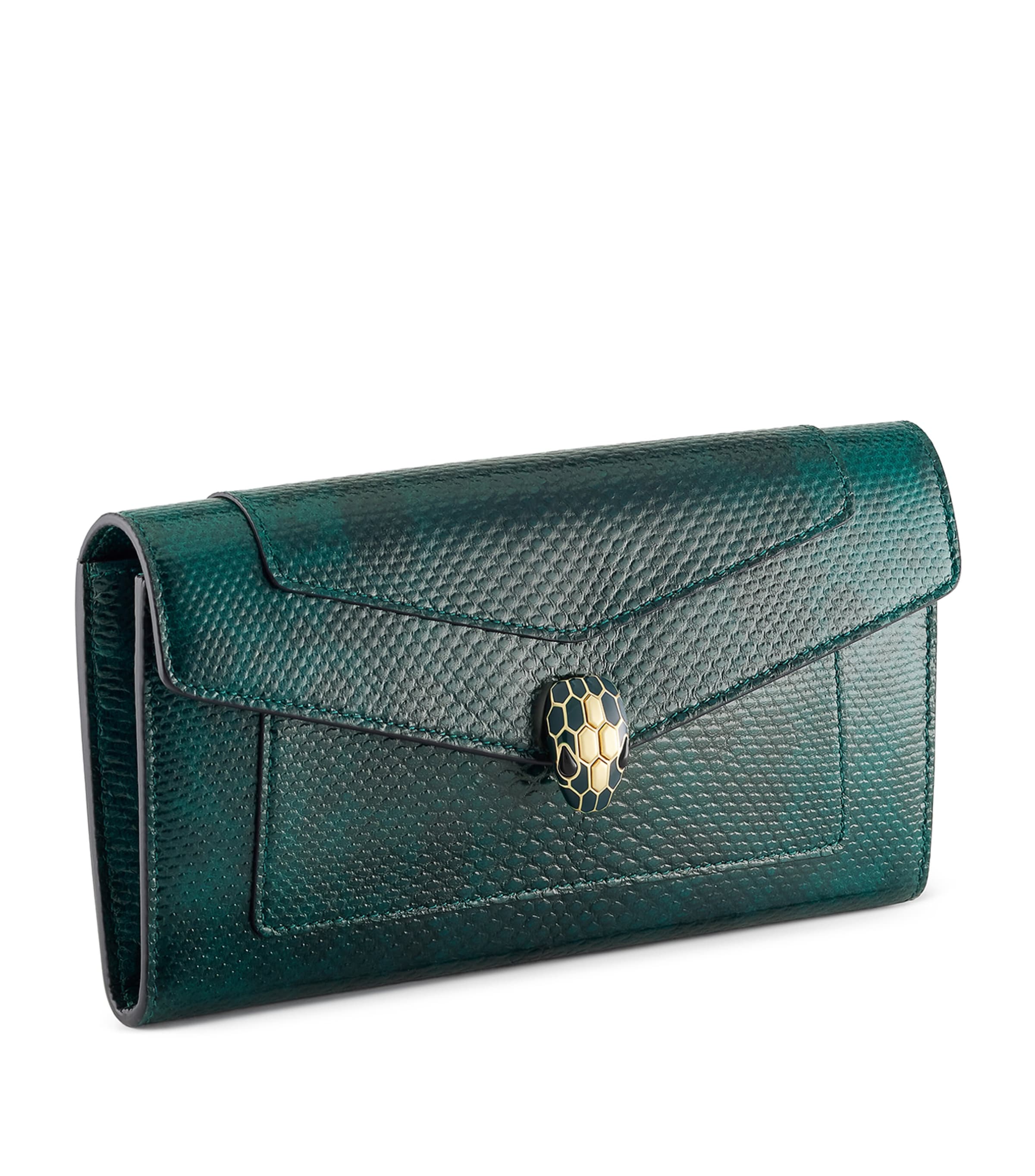 Bvlgari Long Serpenti Forever Wallet Green