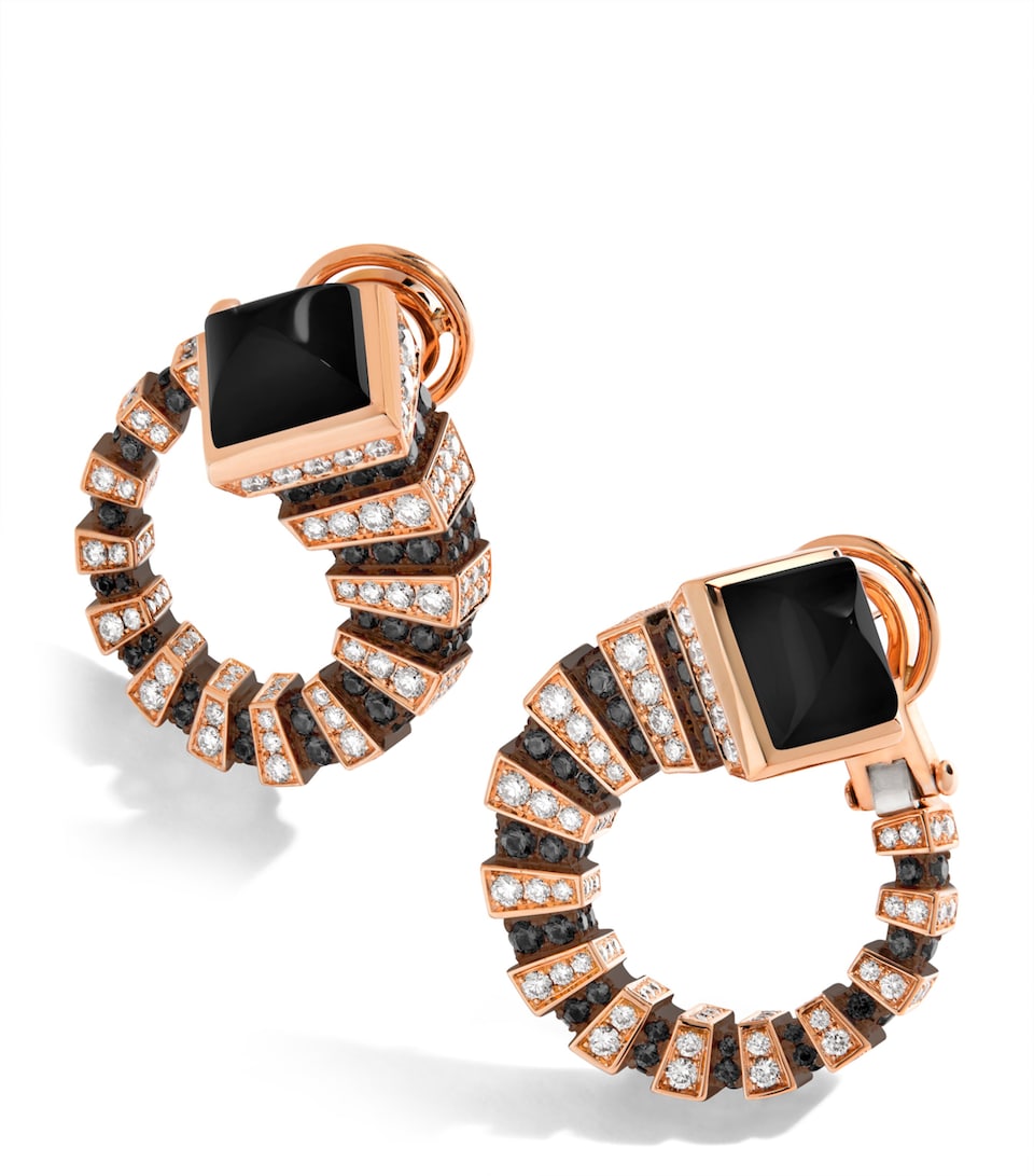 MARLI New York Rose Gold and Diamond Cleo Jazz Earrings Rose Gold