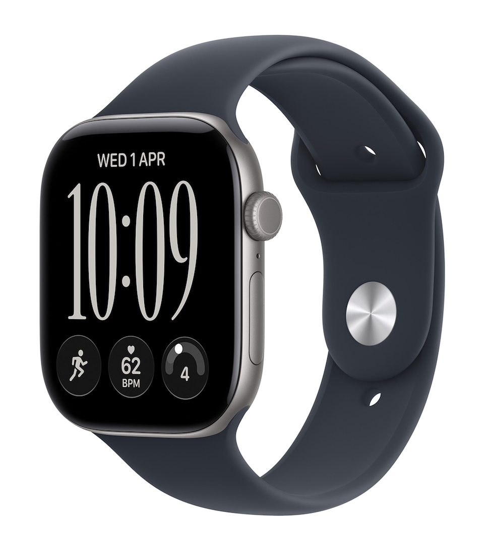 Apple Apple Watch Series 12 GPS – Space Grey Aluminium with Navy Blue Sport Band, 46mm, Medium/Large Space Grey