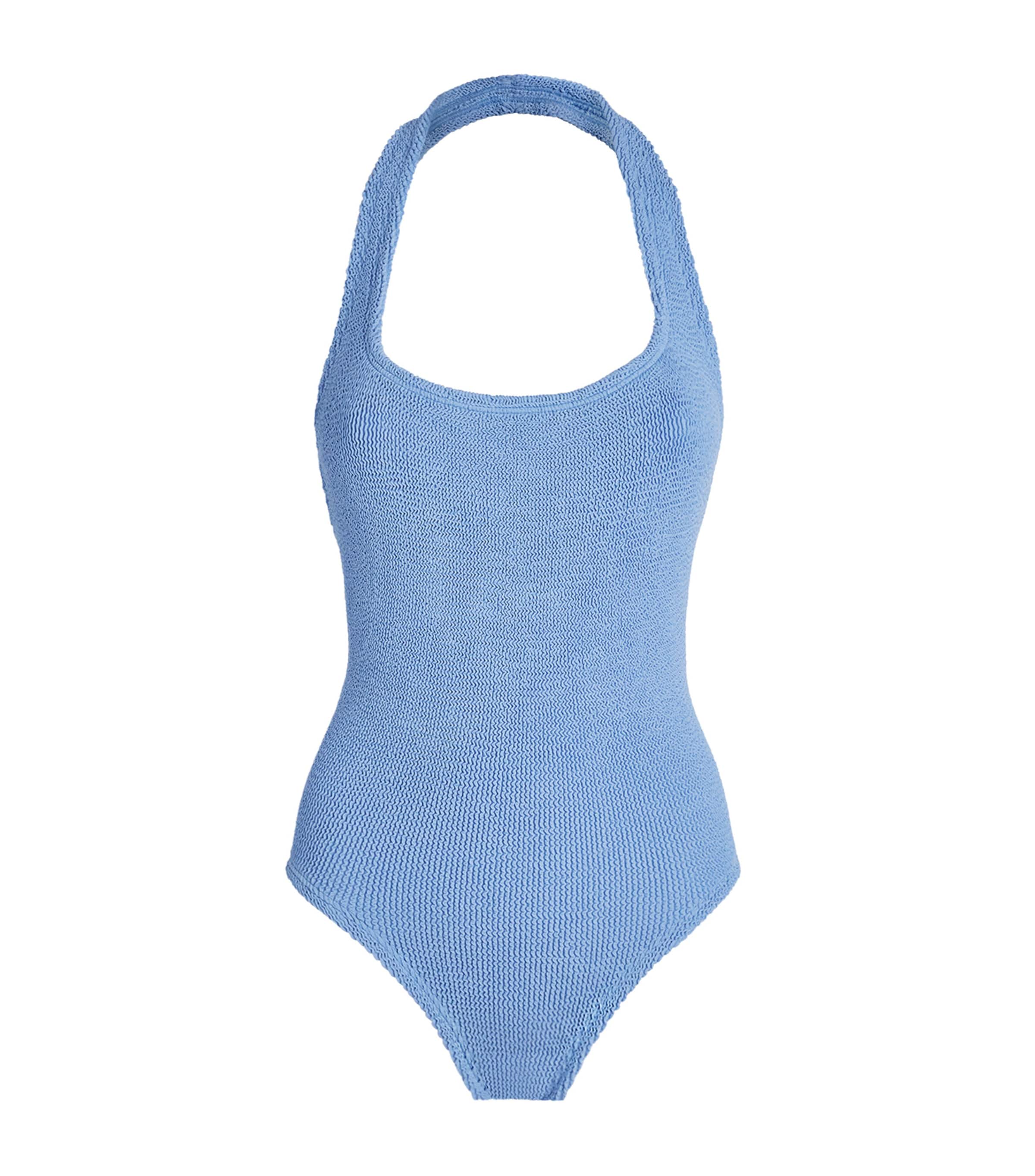 Hunza G Womens Halterneck Sandy Swimsuit Cornflower