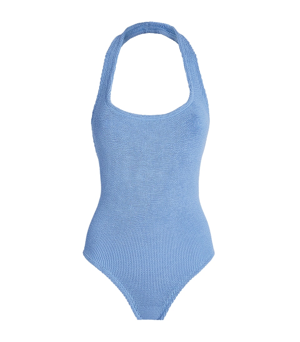 Hunza G Womens Halterneck Sandy Swimsuit Cornflower