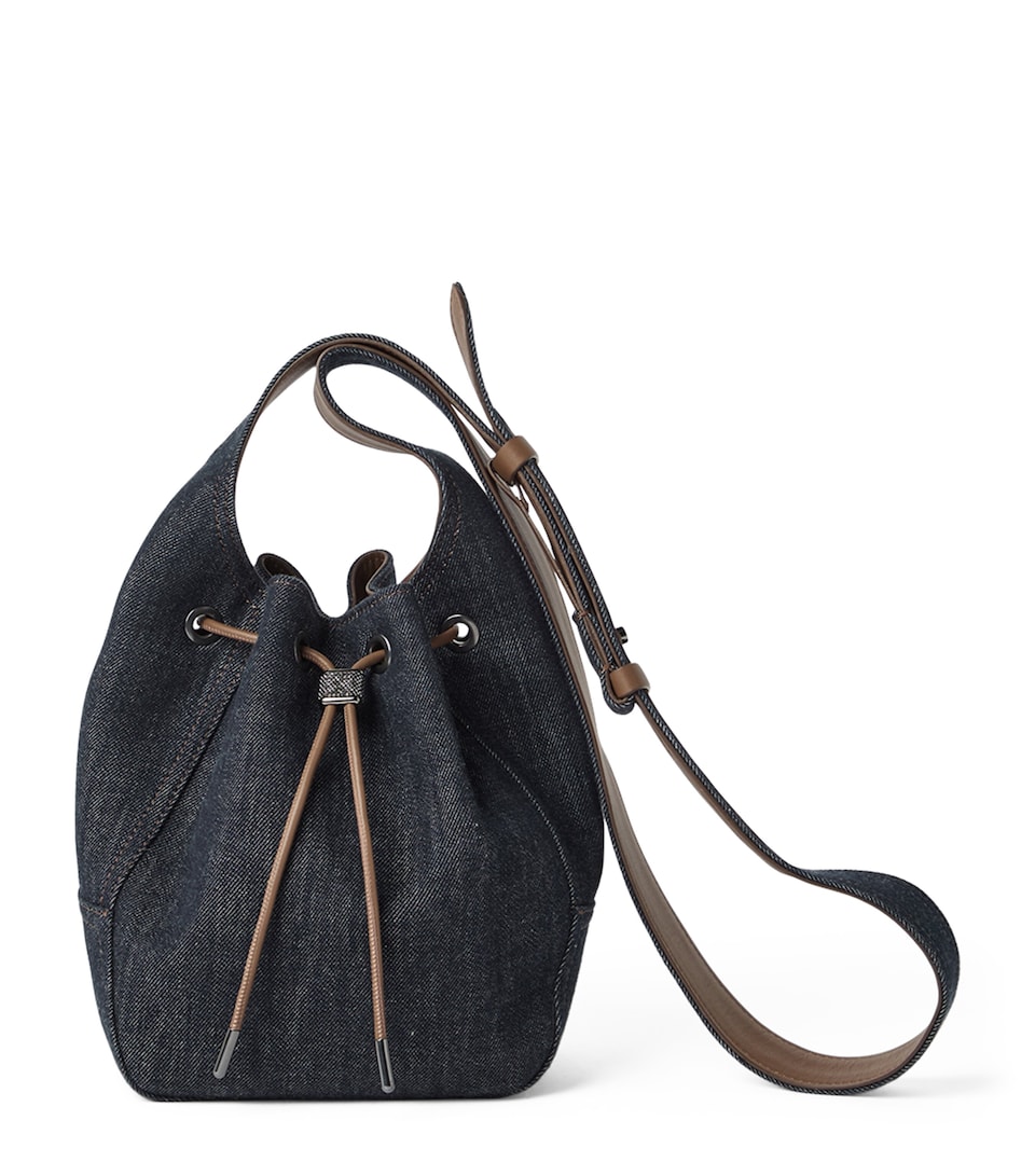Small Denim BC Duo Bucket Bag