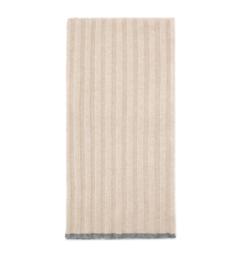 Cashmere Ribbed Scarf