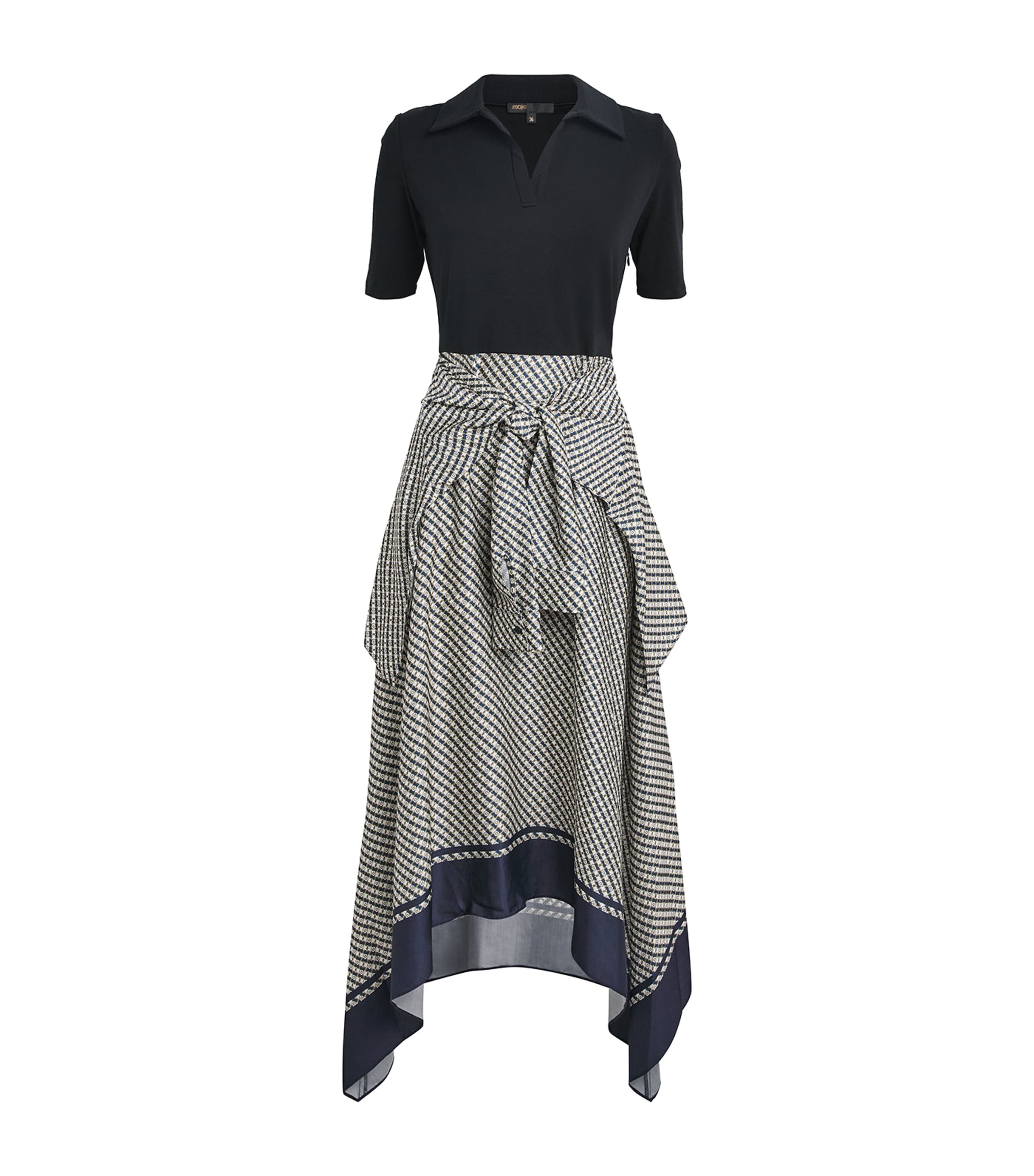 Printed-Detail Midi Dress