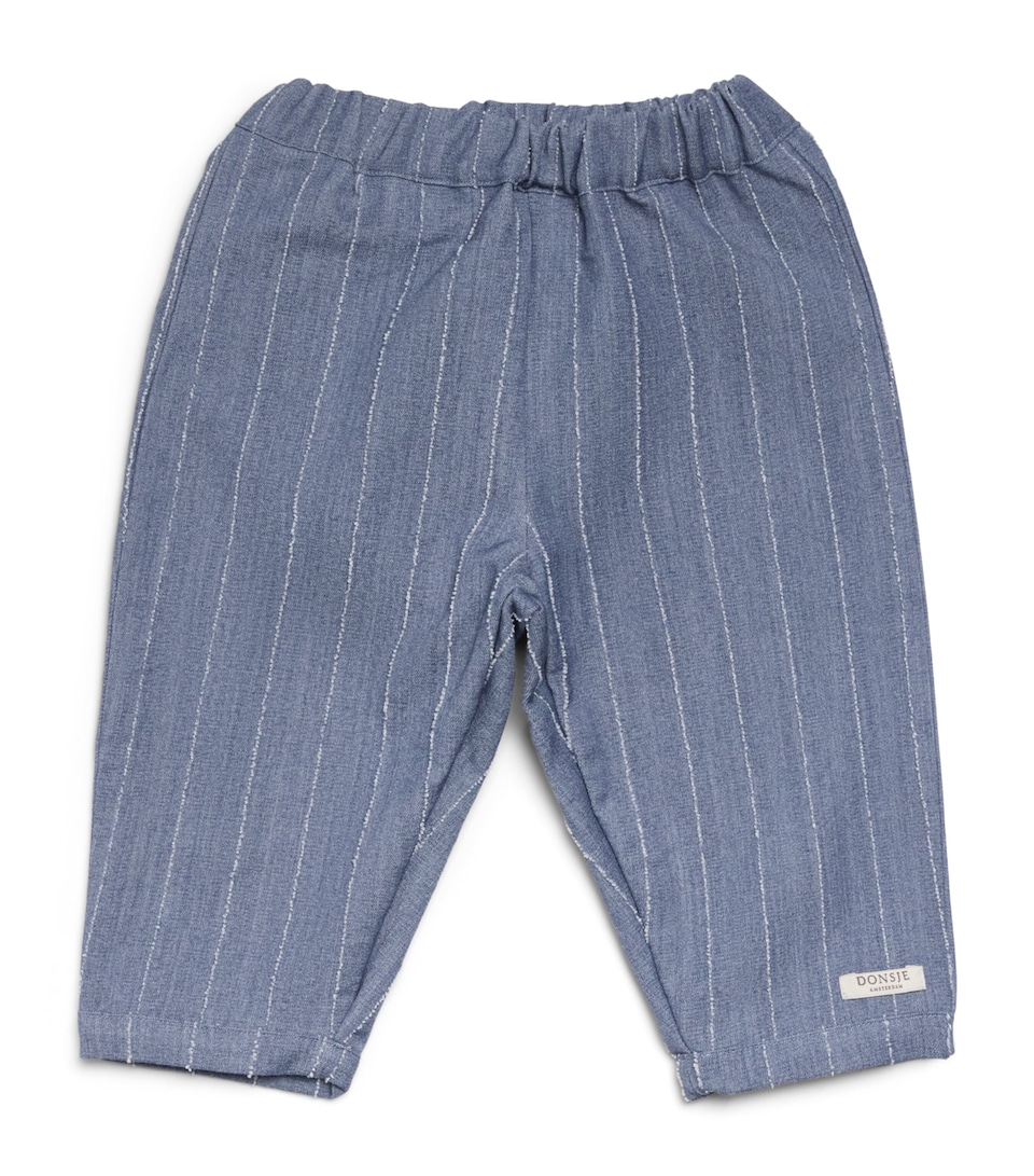 Donsje Striped Mink Trousers (0-30 Months) Fggy Blu Strpd