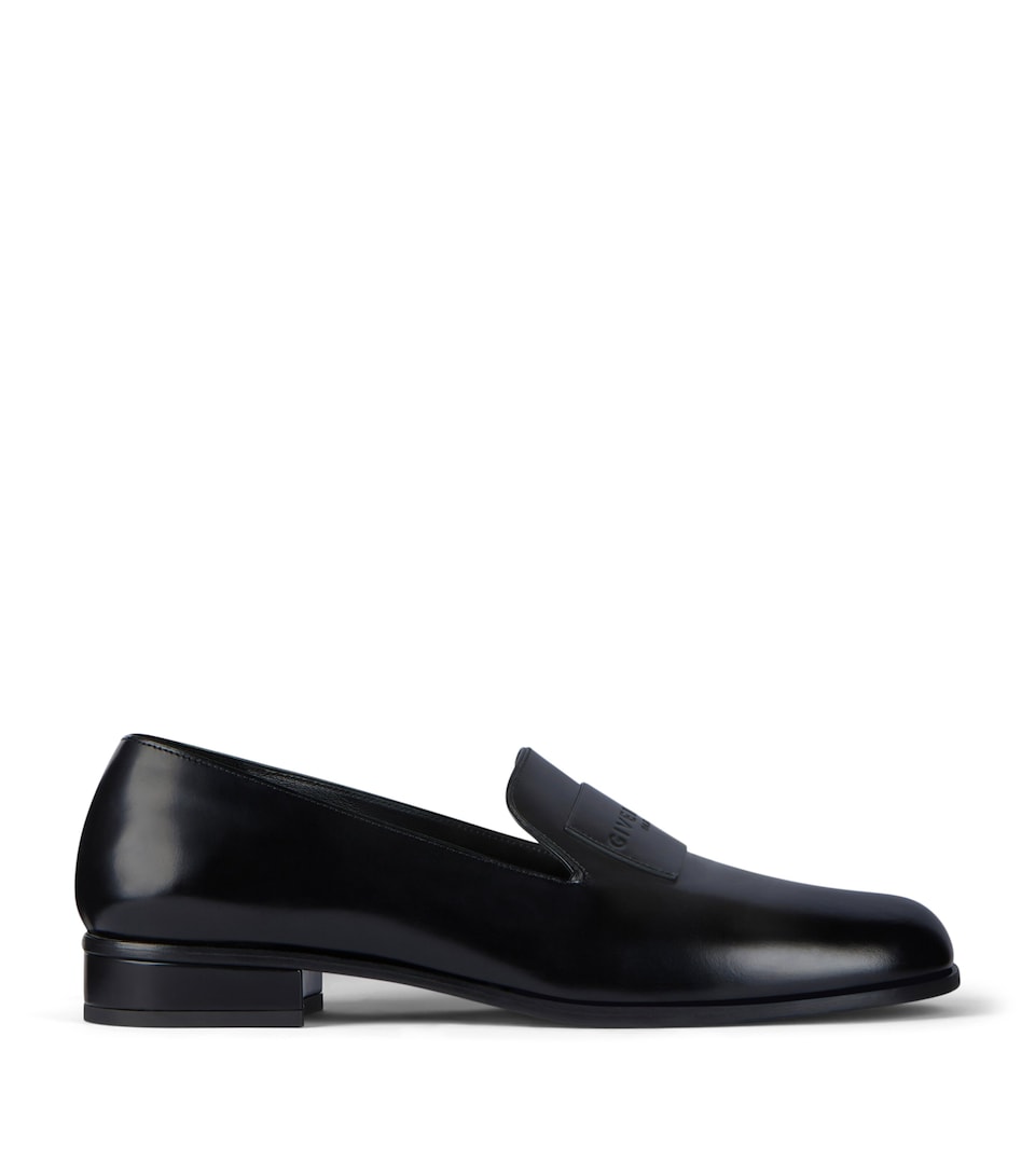 Leather Logo Loafers