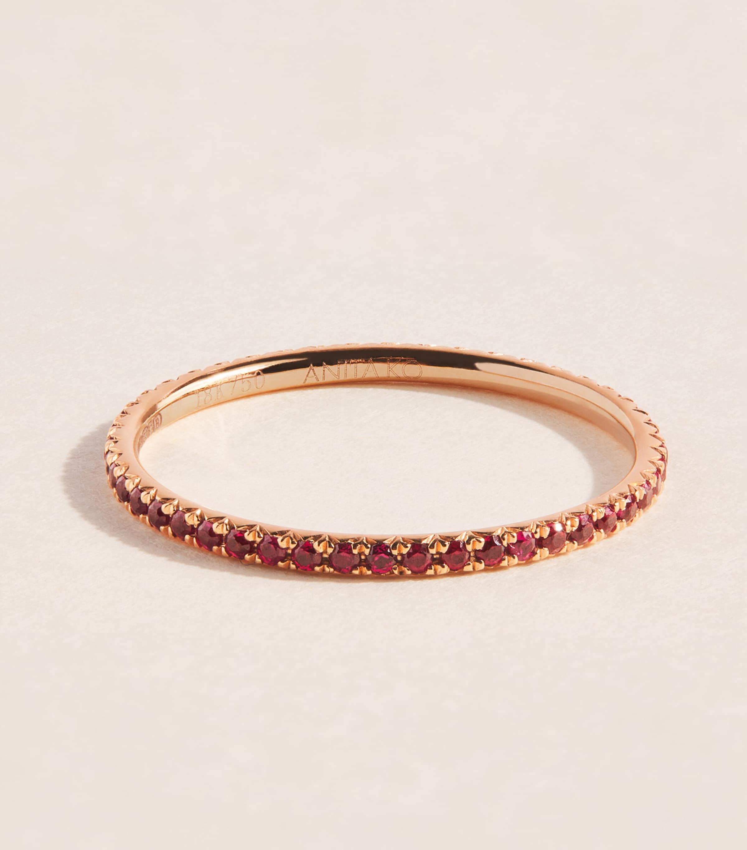 Anita Ko Rose Gold and Ruby Eternity Ring Rose Gold