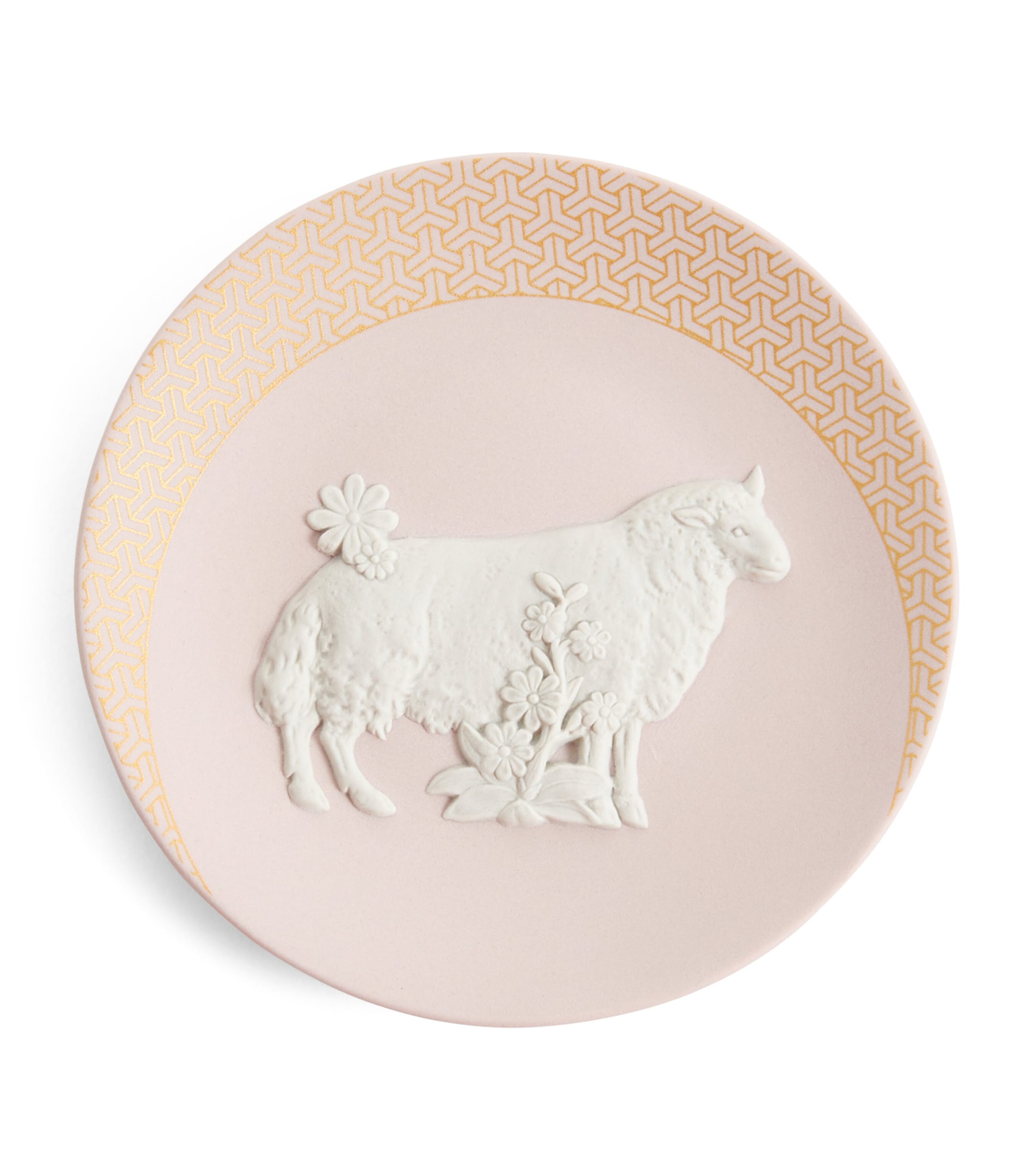 Wedgwood Jasperware Annual Eto Sheep Tray 2027 (12.5cm) Pink