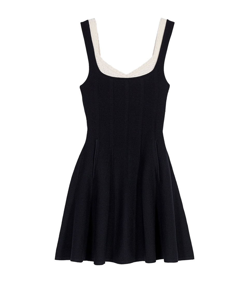Maje Womens Layered Mini Dress Black