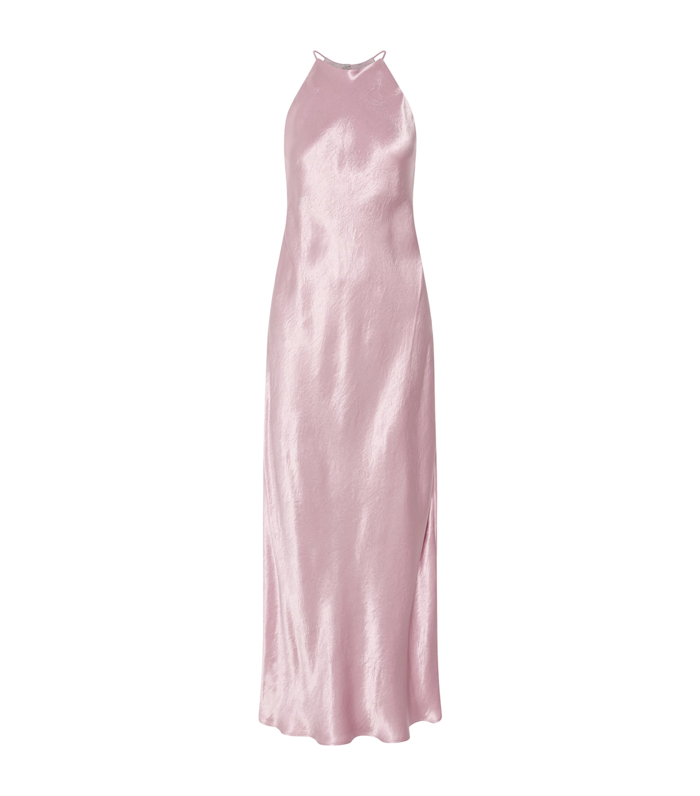 Marella Womens Satin Halterneck Maxi Dress Pink