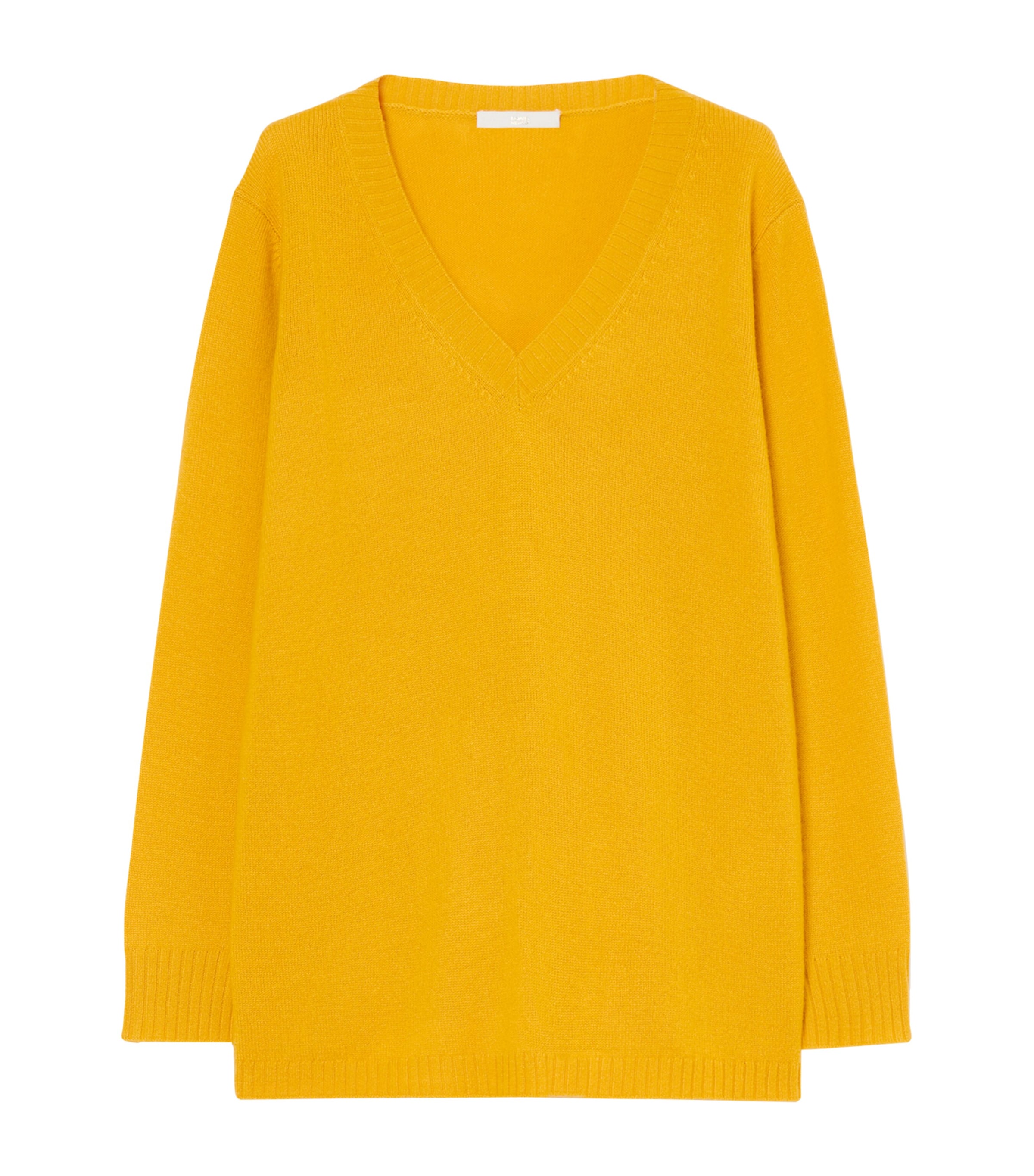 Marina Rinaldi Womens Cashmere V-Neck Sweater Honey