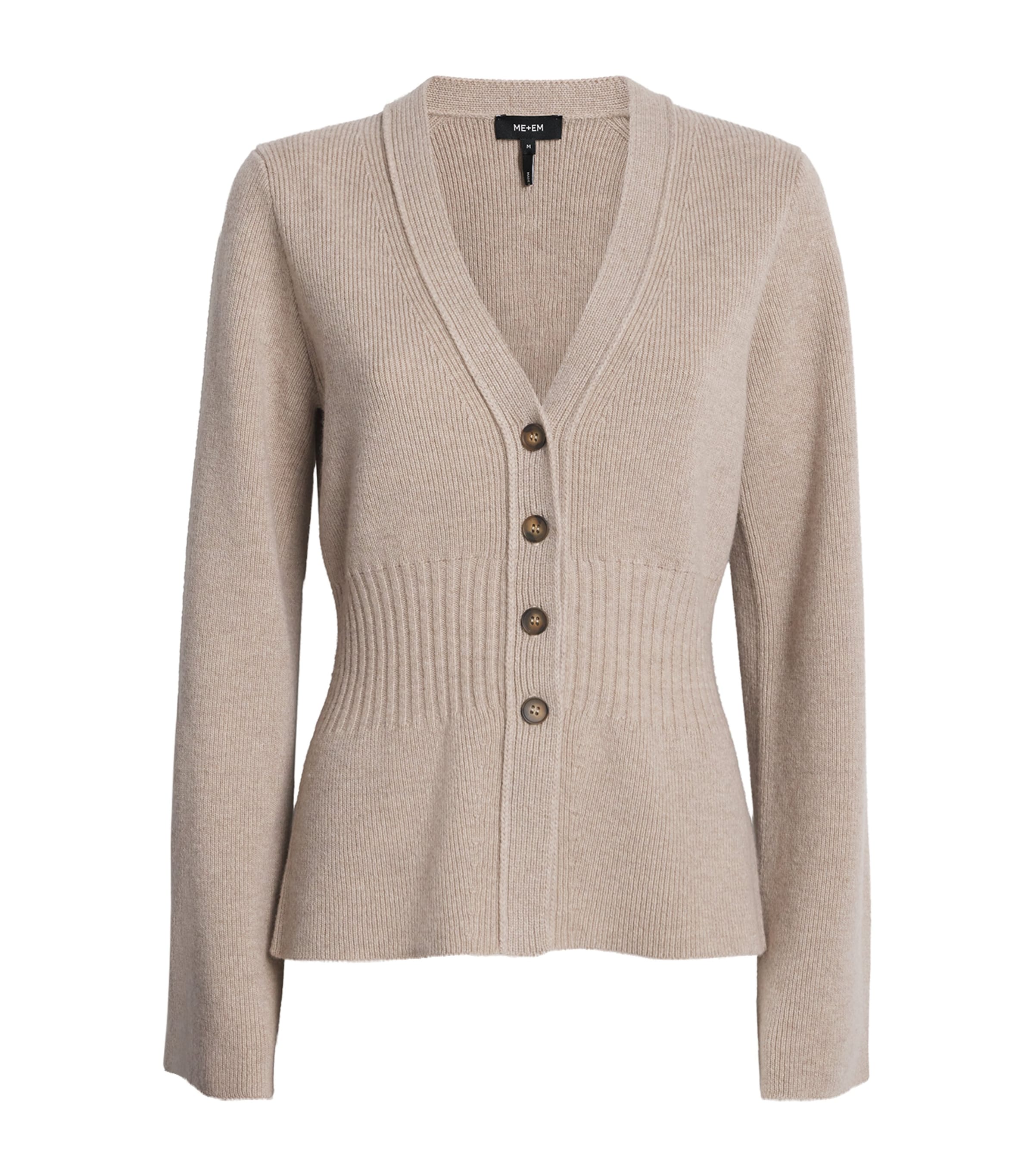 Wool-Cashmere Contour Cardigan