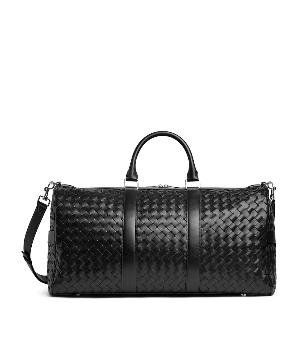 Bottega Veneta Large Leather Intrecciato Duffle Bag