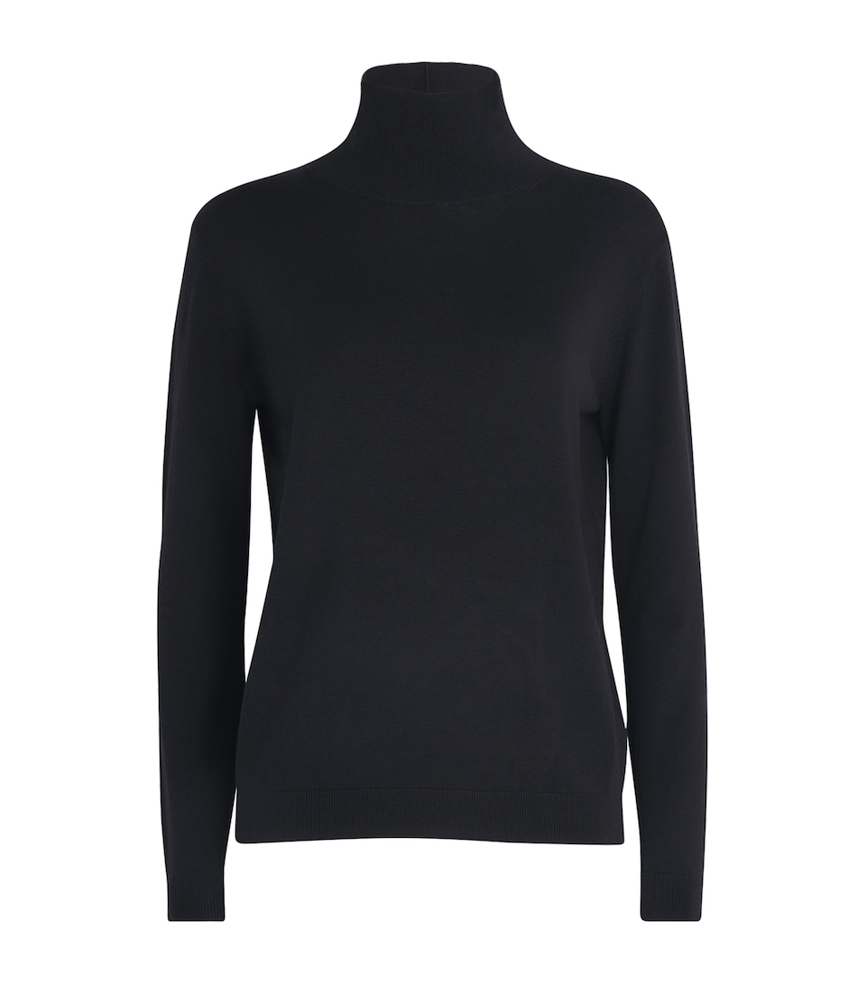 Silk-Wool-Blend Rollneck Sweater