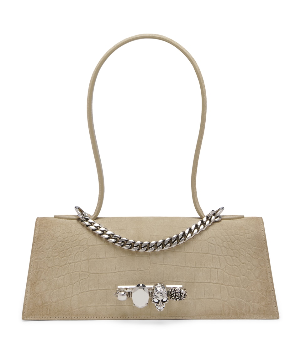 McQueen Leather Jewelled Top-Handle Bag