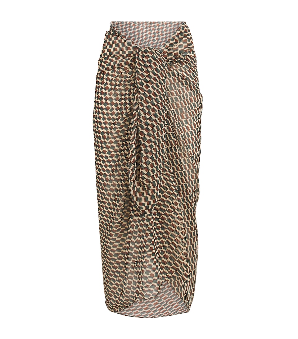 Geometric Print Santorini Sarong