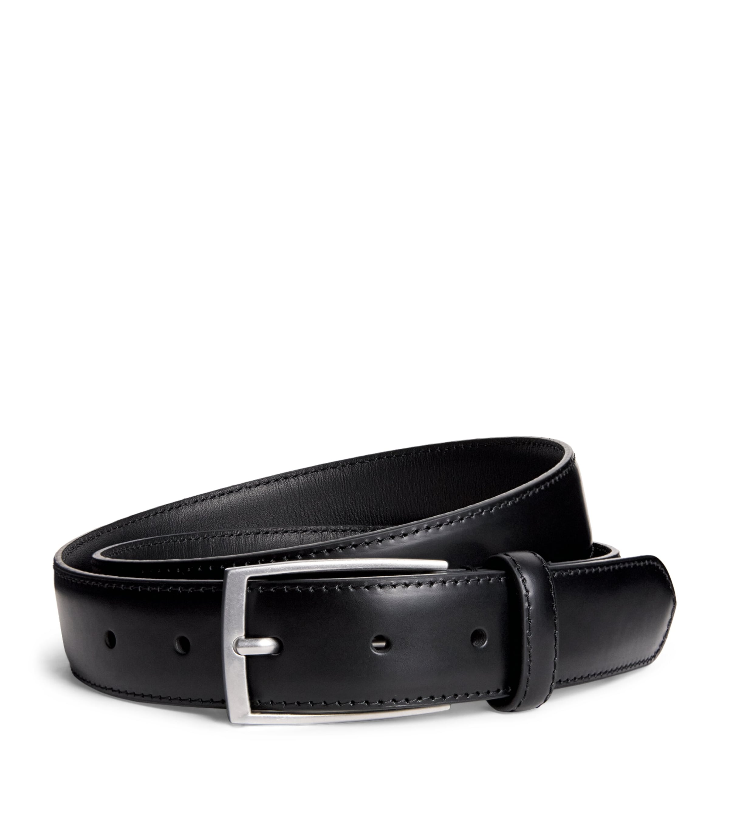 Sandro Paris Leather Buckle Belt Black