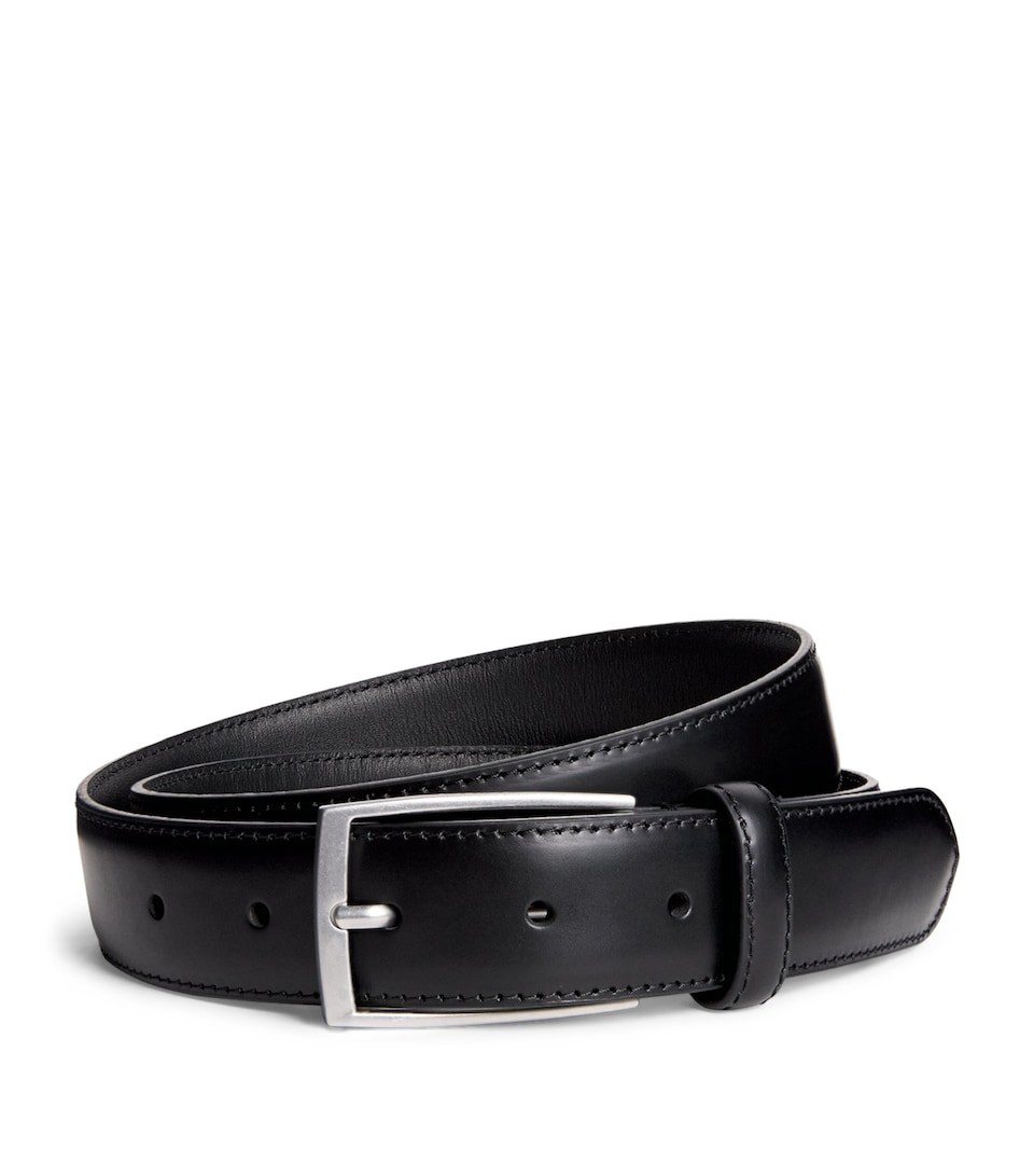 Sandro Paris Leather Buckle Belt Black
