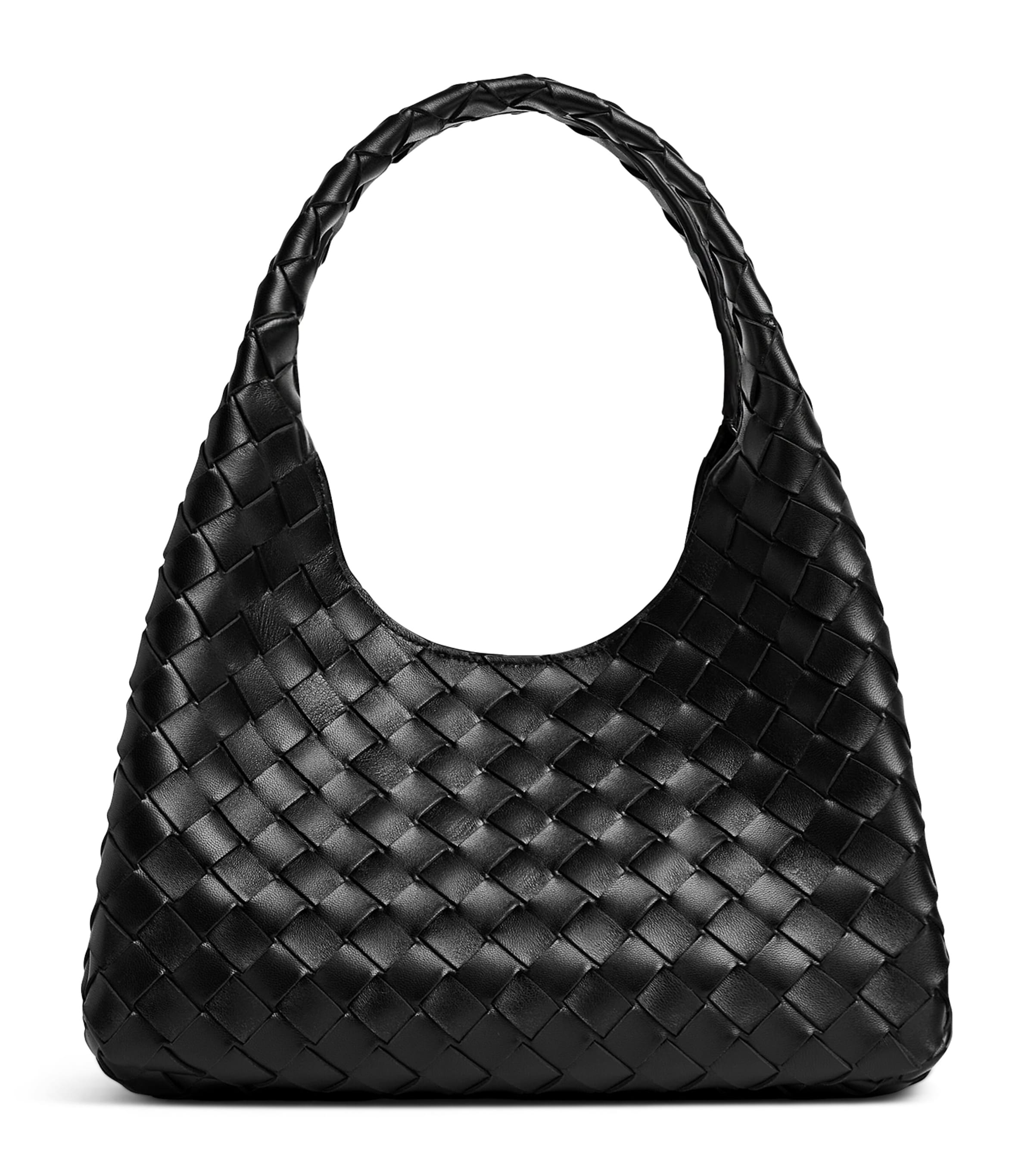 Small Leather Intrecciato Campana Shoulder Bag