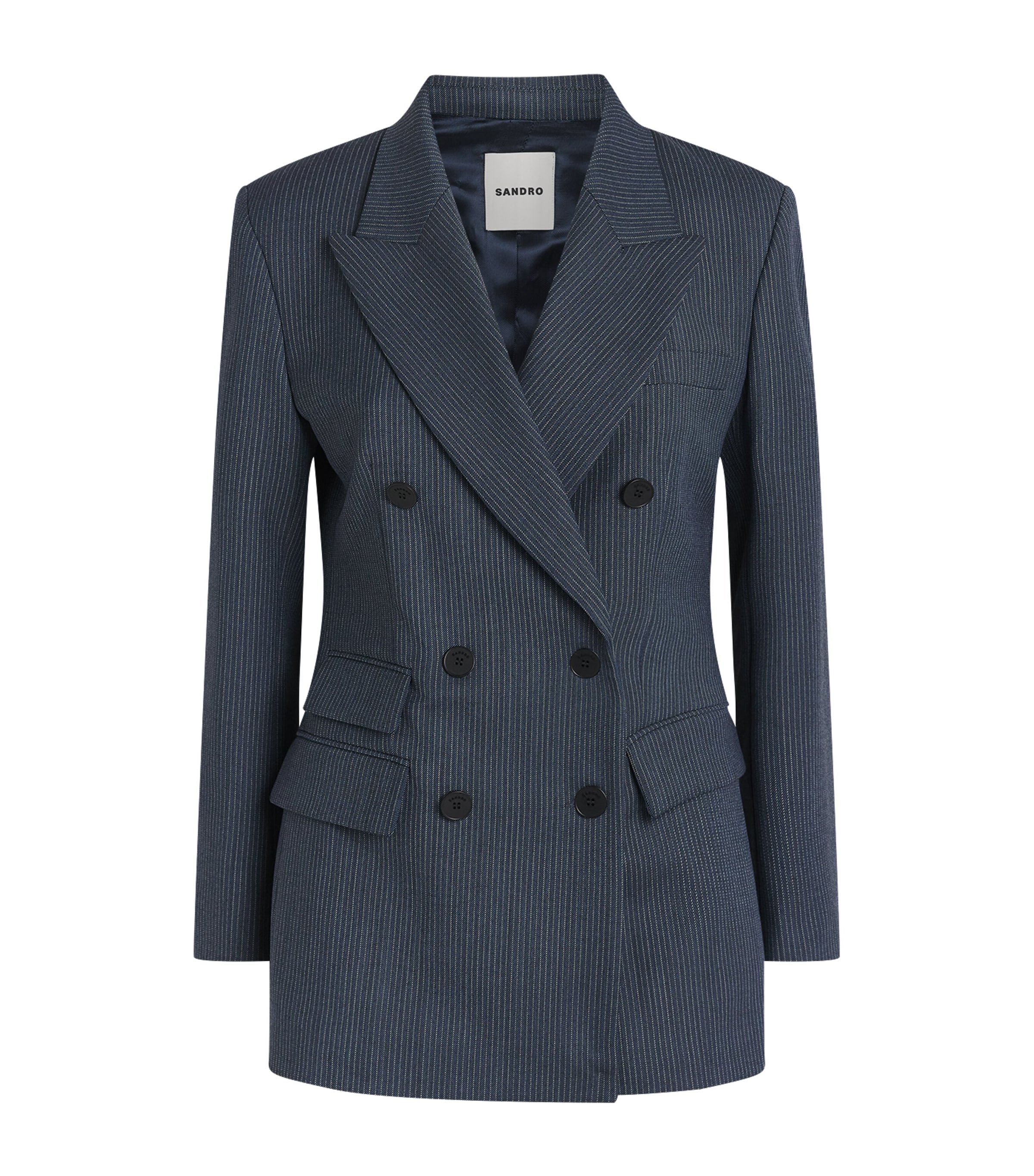 Pinstripe Double-Breasted Jacket