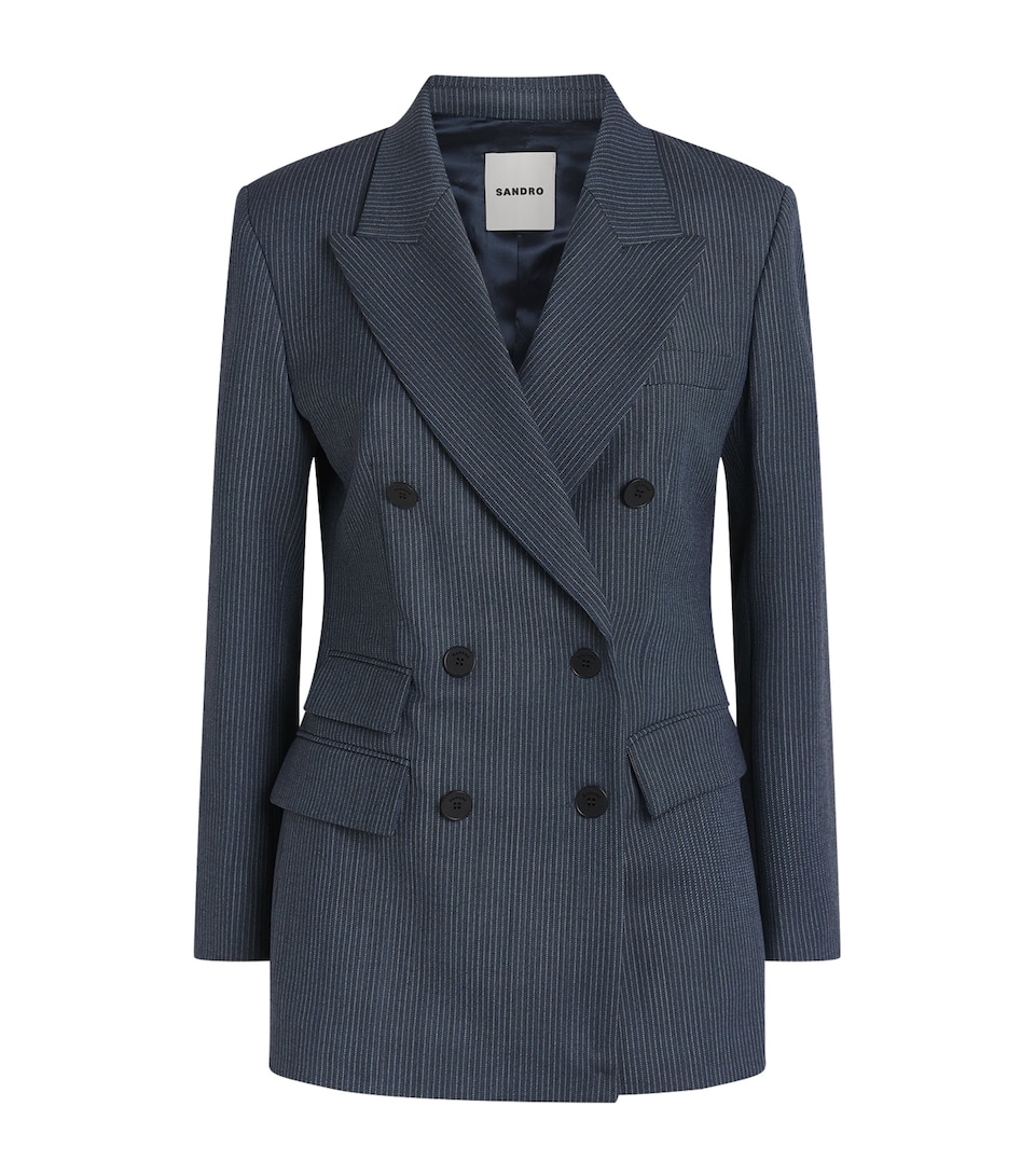 Pinstripe Double-Breasted Jacket