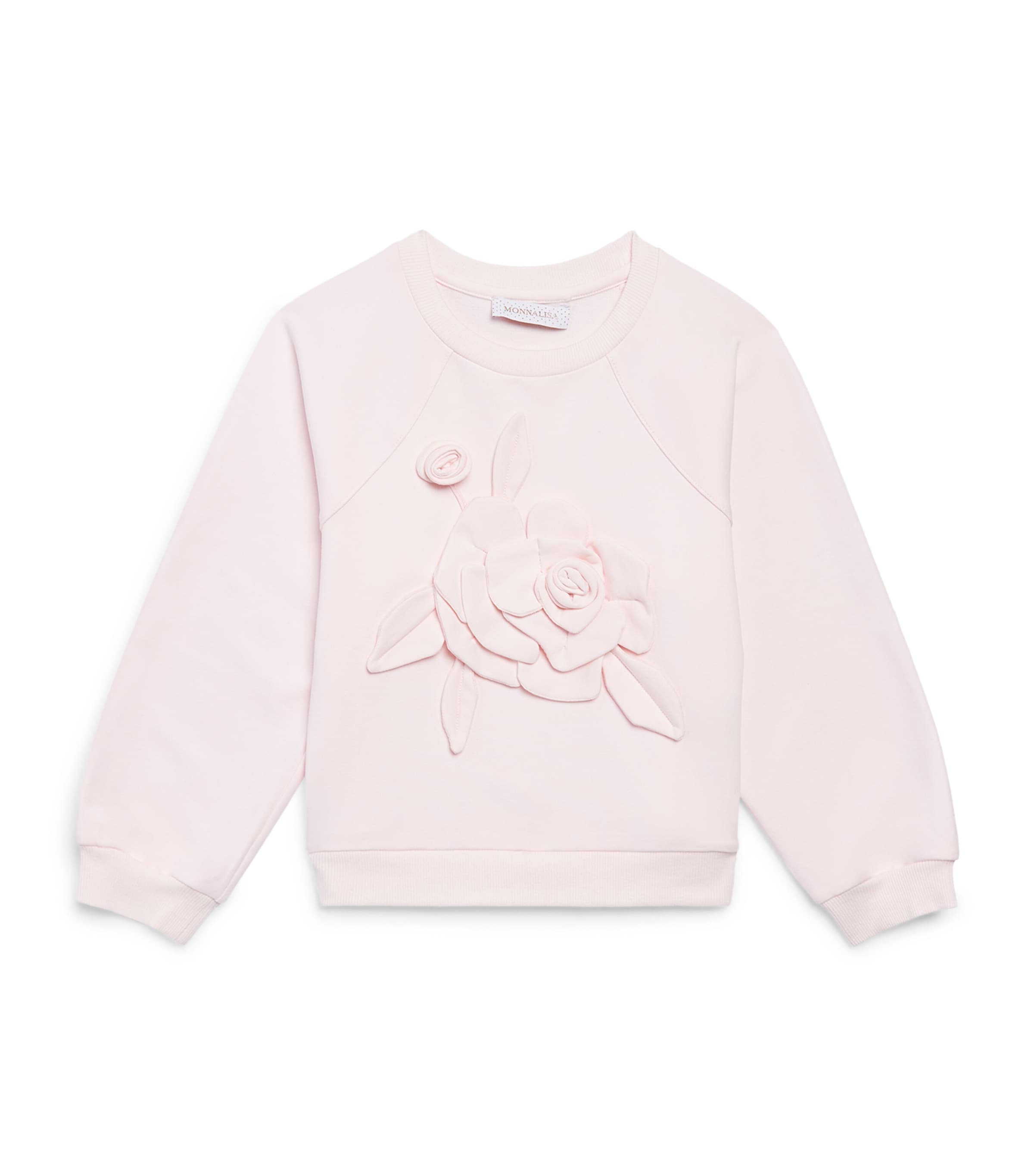 Monnalisa Rose-Detail Sweatshirt (4-12 Years) Rosa Antico