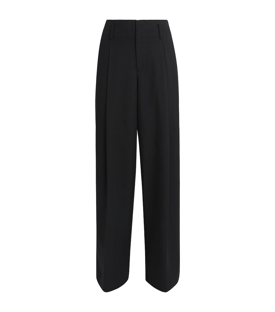 Pleated Straight Trousers