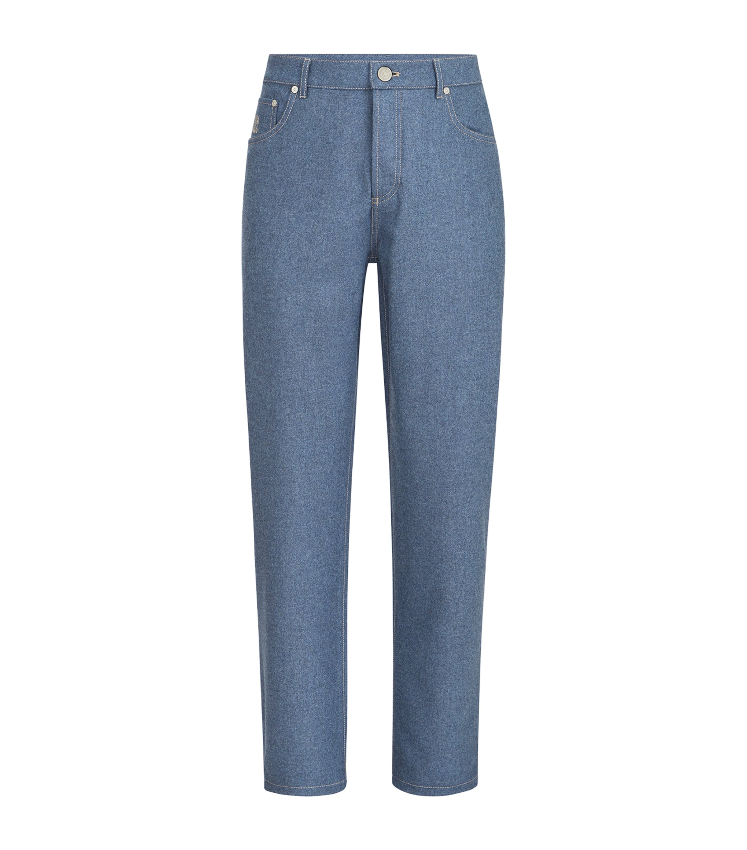 Brunello Cucinelli Mens Virgin Wool Slim Trousers