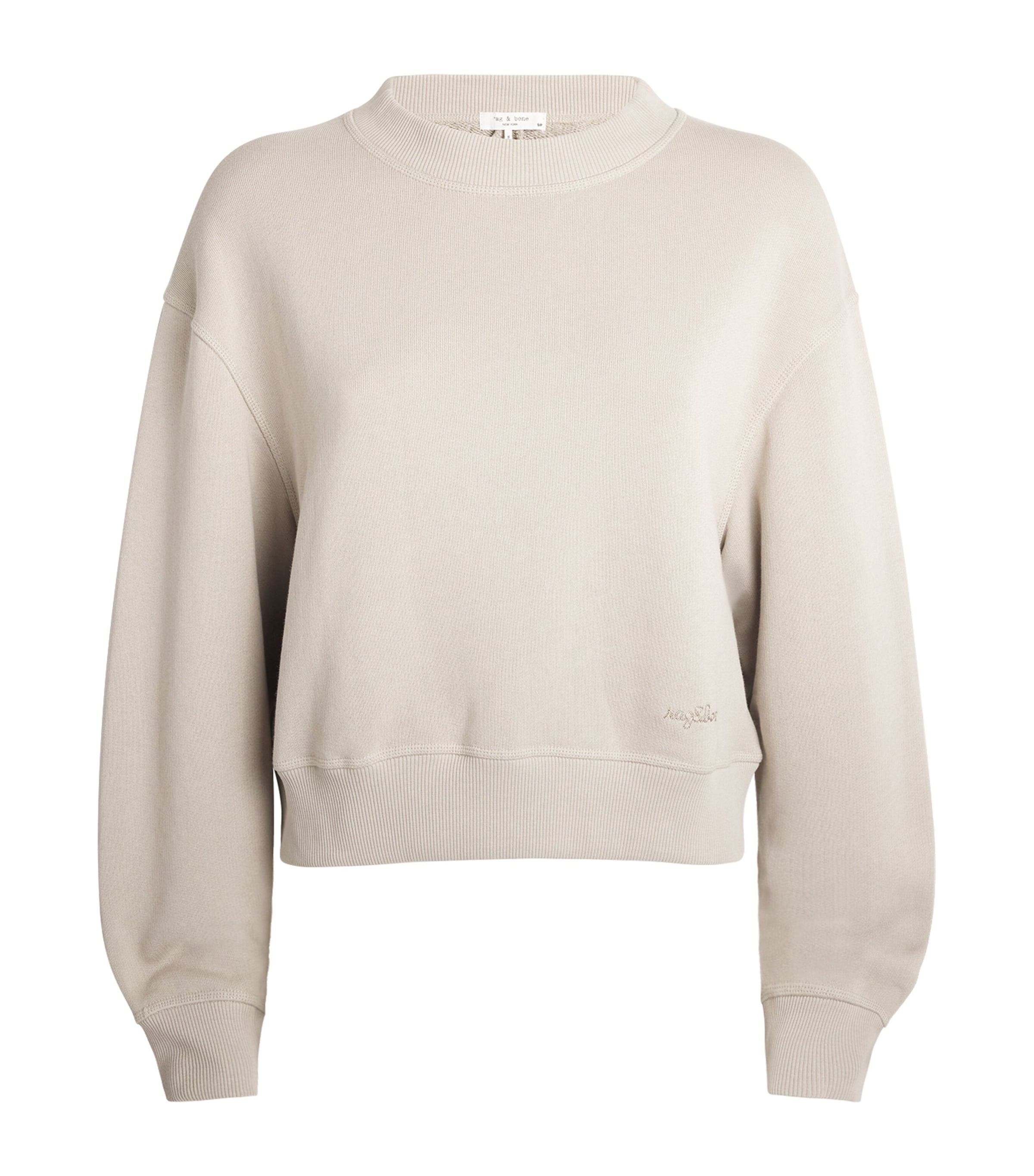 Terry Cloth Cropped Sweatshirt