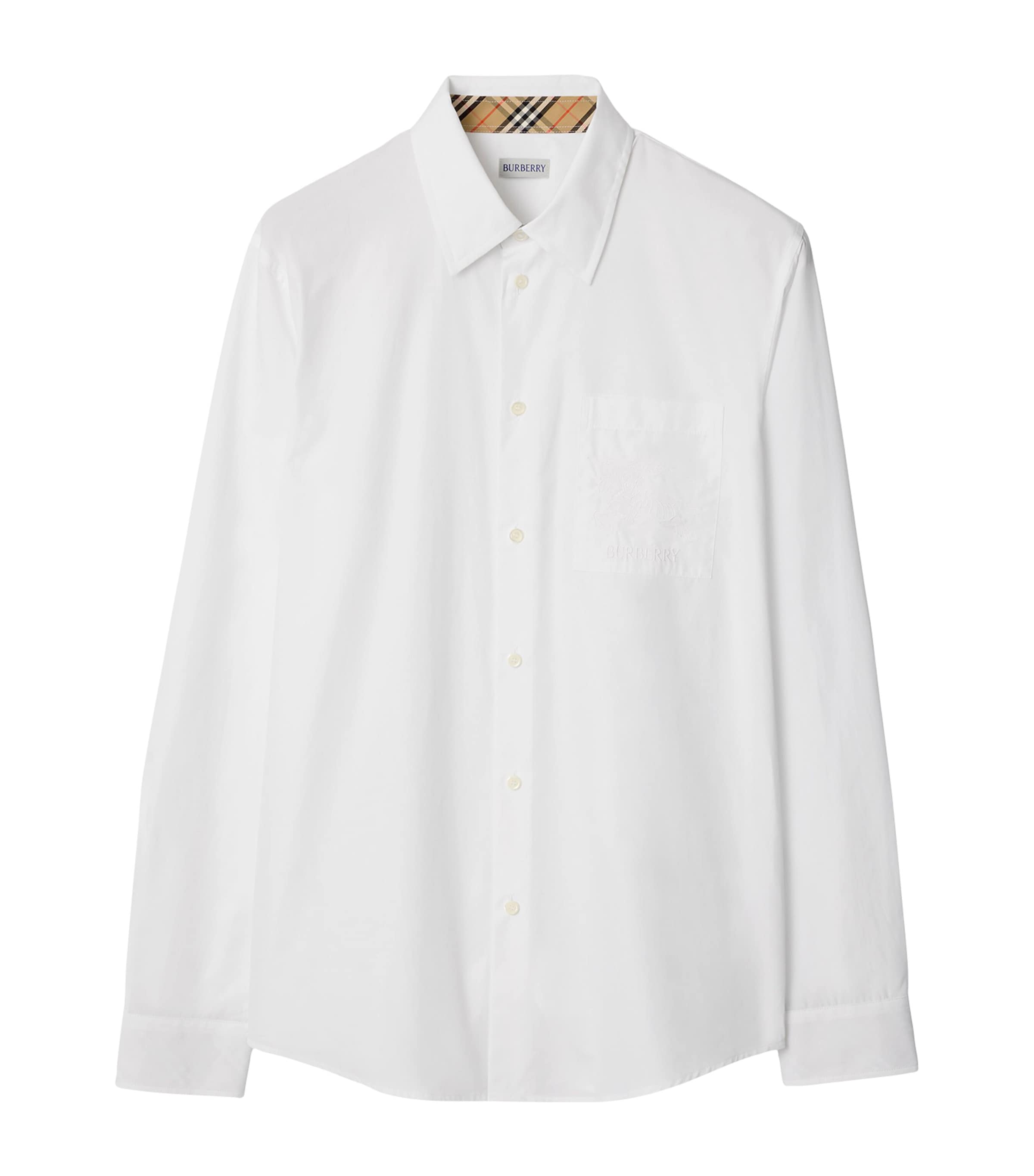 Cotton Poplin Logo Shirt