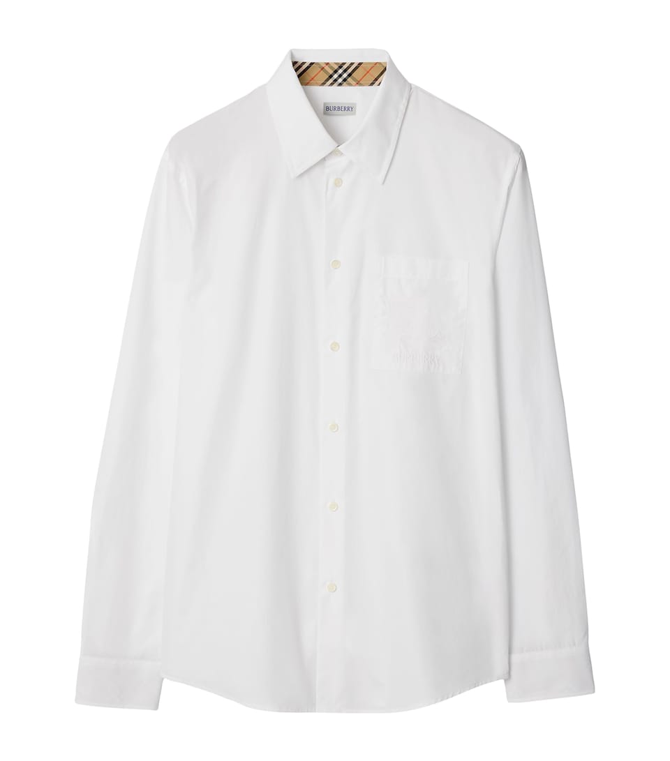 Cotton Poplin Logo Shirt