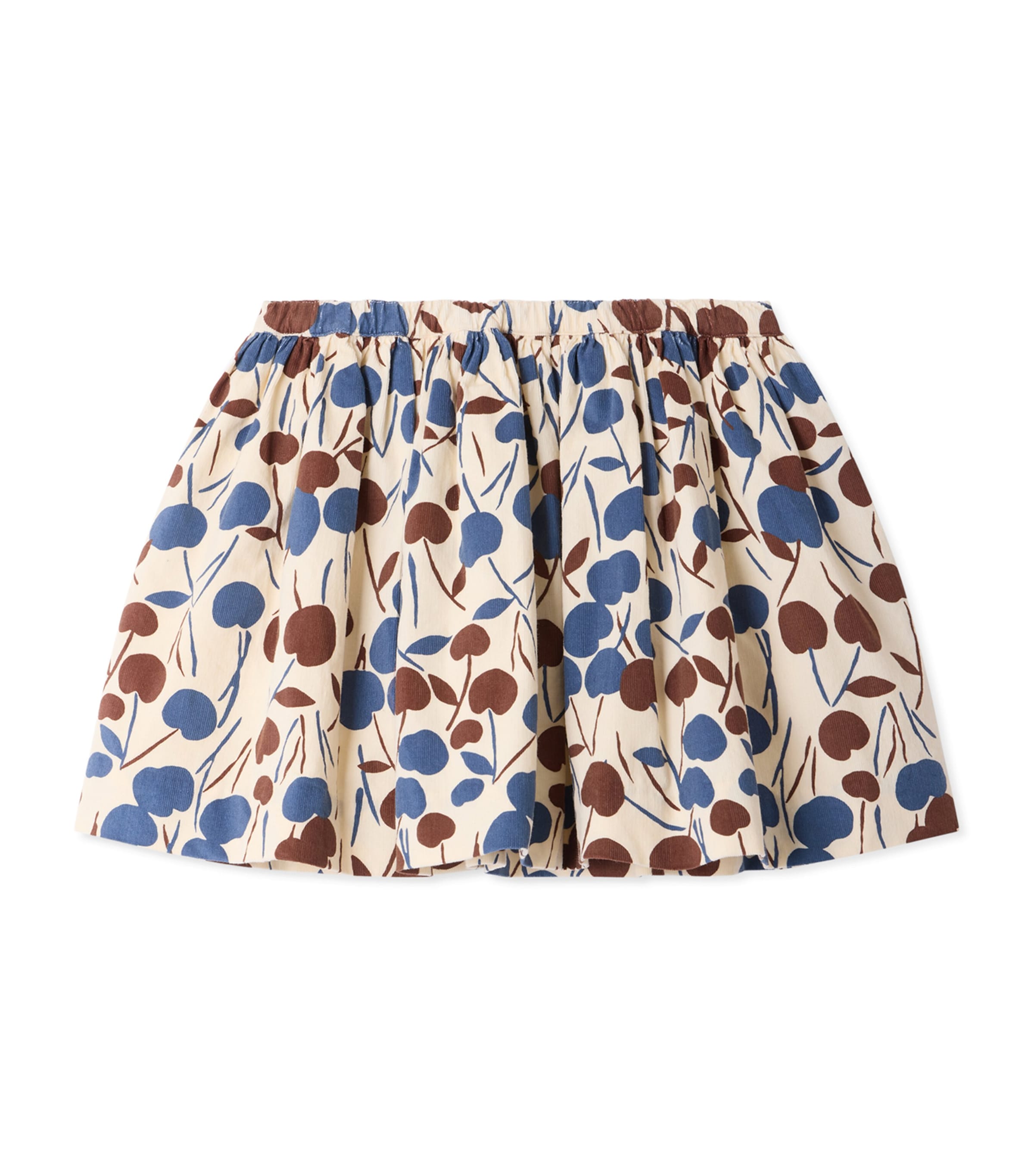 Bonpoint Cotton Cherry Print Skirt (4-8 Years) Imp Noisette