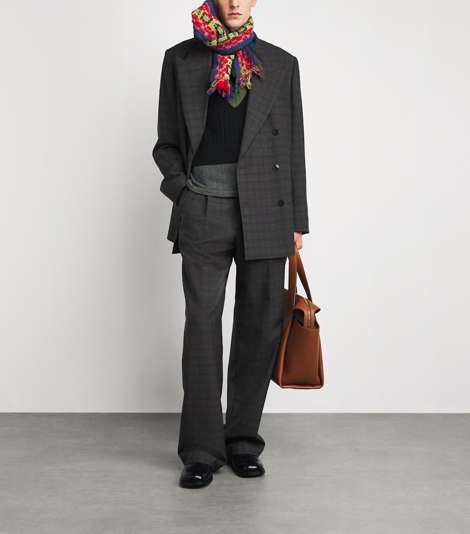 DRIES VAN NOTEN Mens Wool Straight Trousers