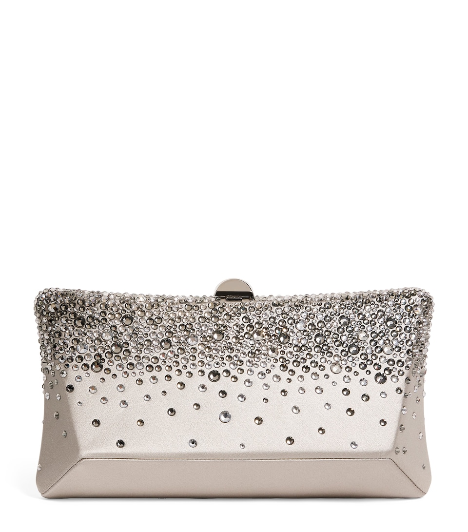 Satin Embellished Lally Clutch Bag