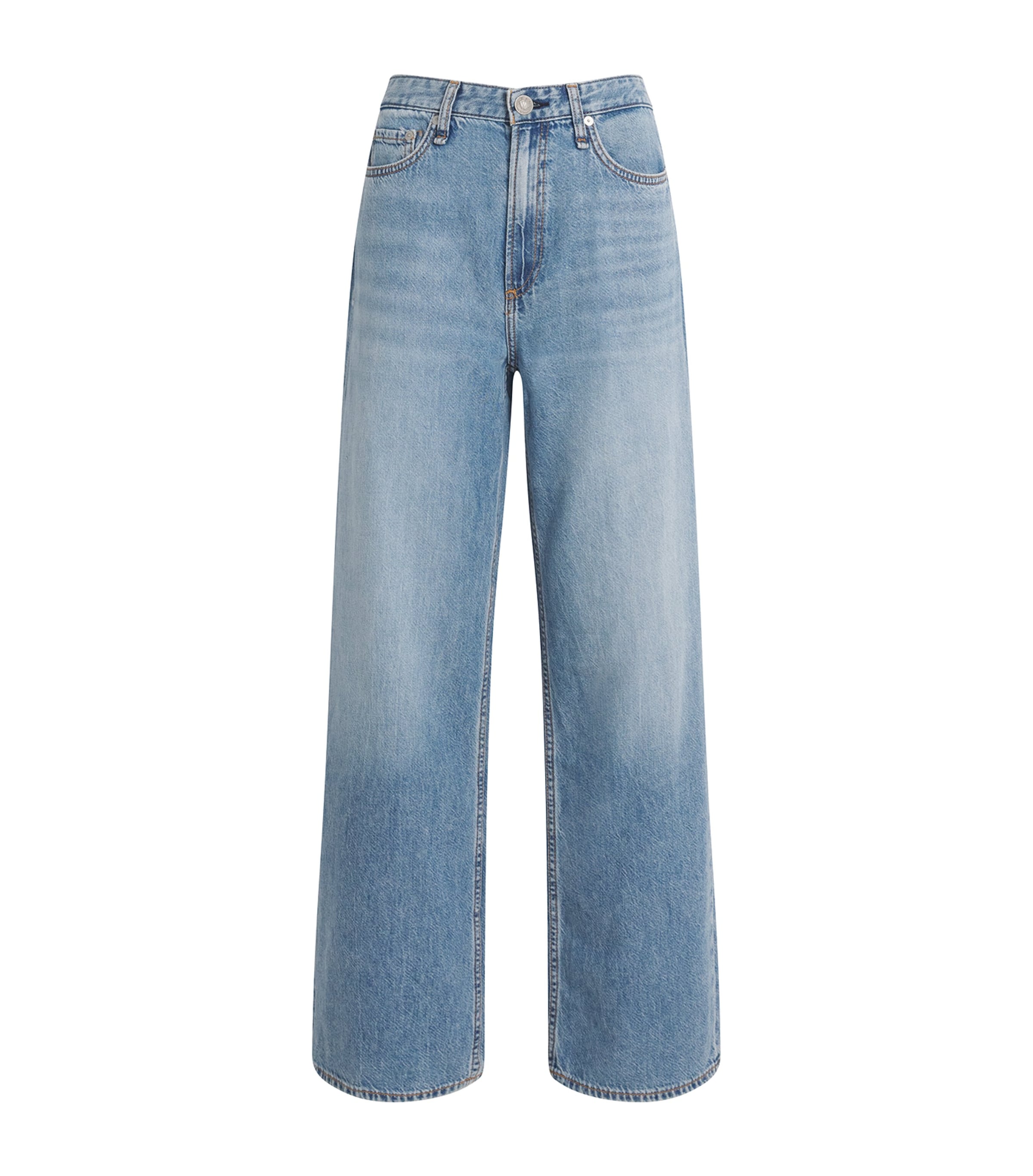 Rag & Bone Womens Logan Mid-Rise Wide-Leg Jeans Audrey