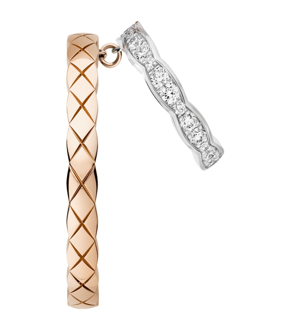 Mixed Gold and Diamond Coco Crush Single Ear Cuff