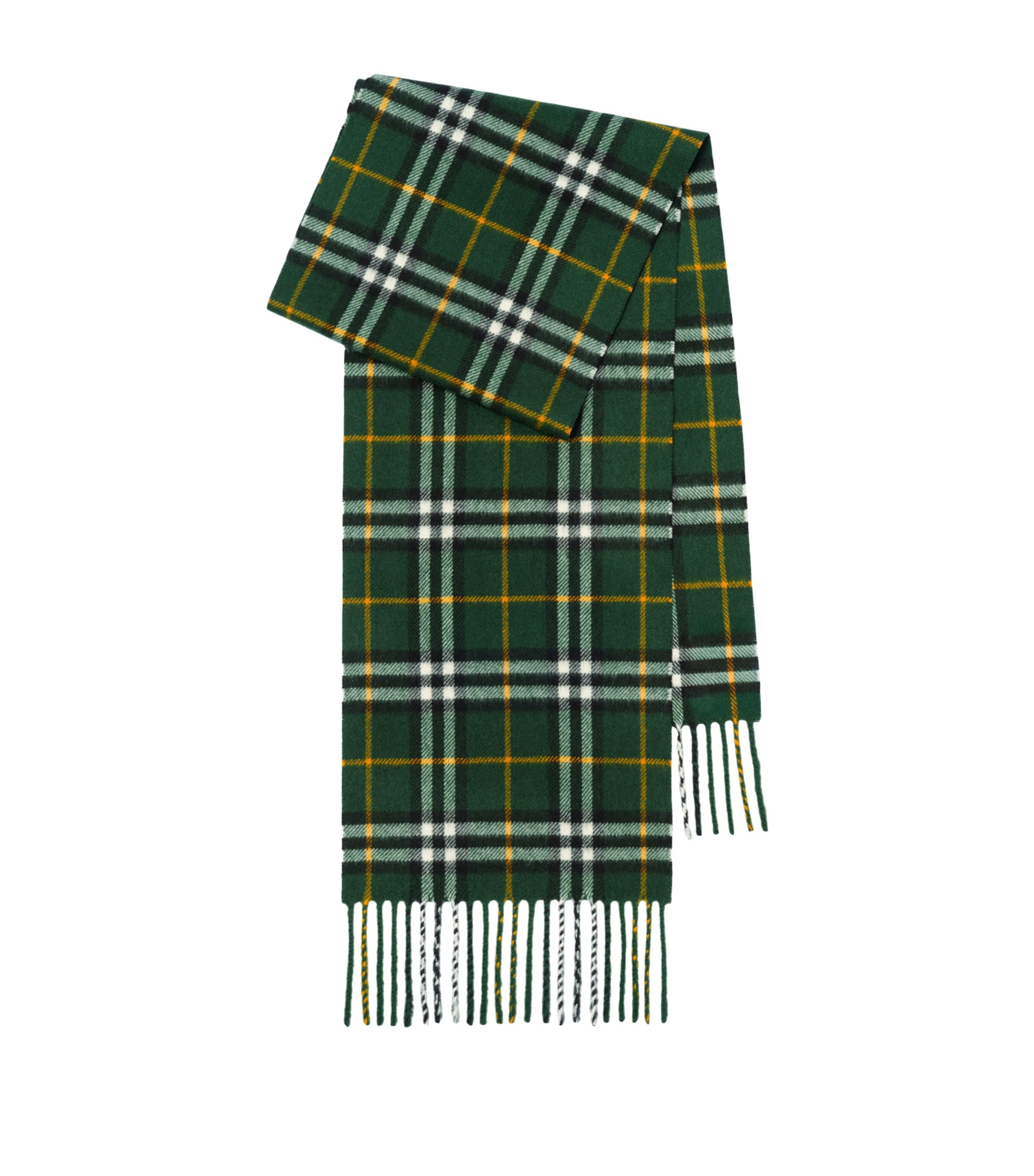 Burberry Kids Cashmere Check Scarf Dark Fern Green