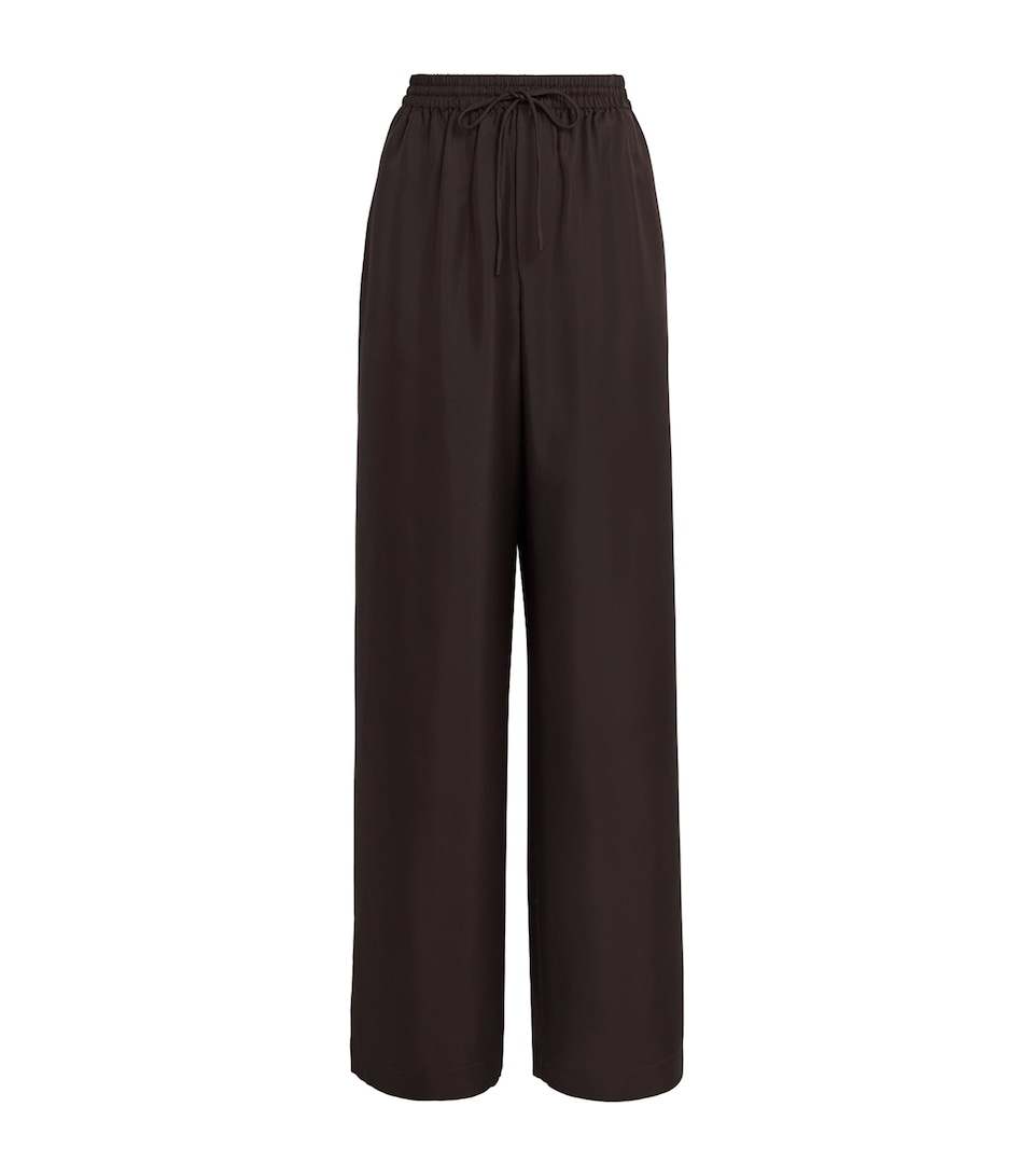 Silk Wide-Leg Trousers